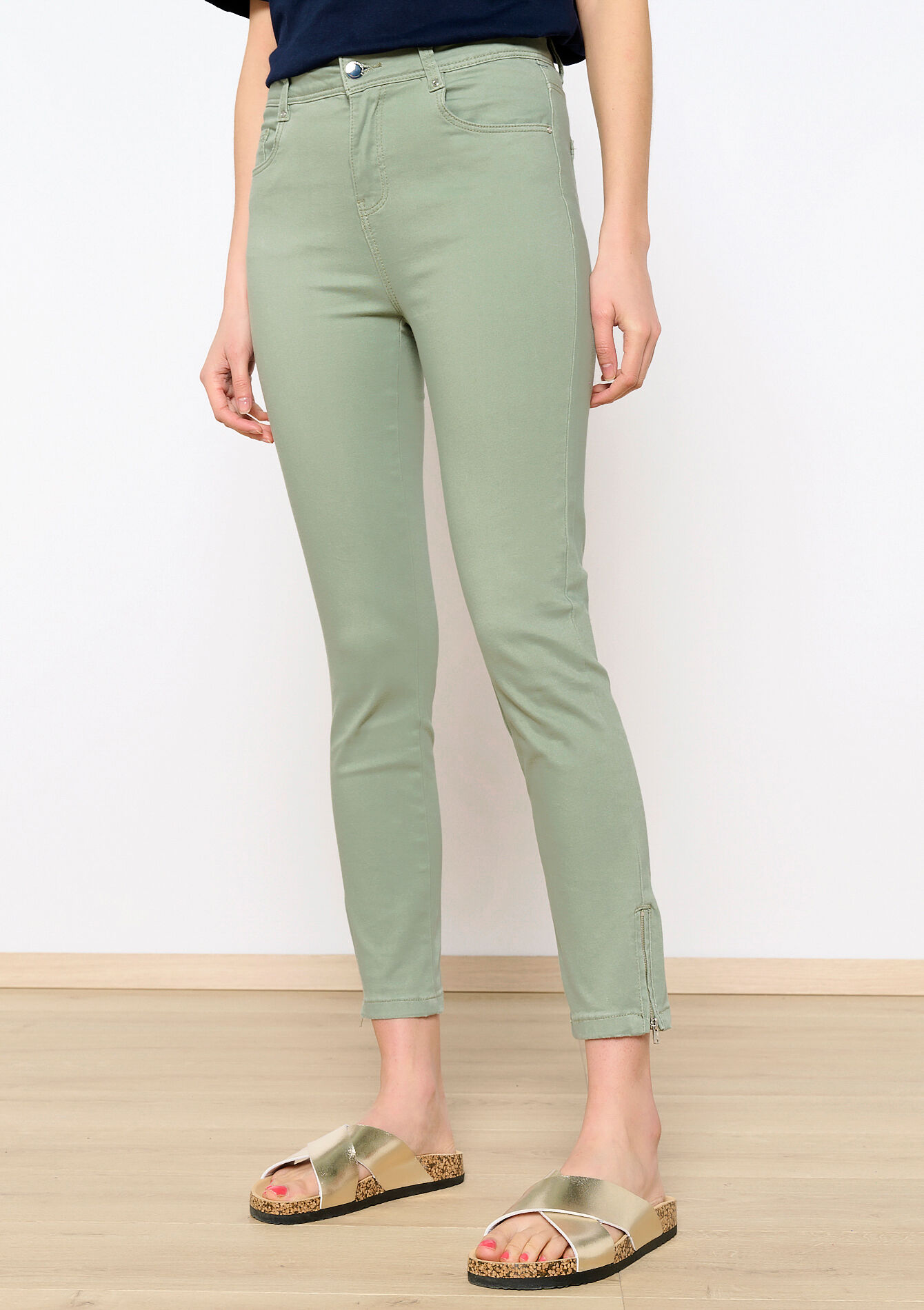 Slimfit trousers, Slimfit trousers - KHAKI FADED - 06004457_4326