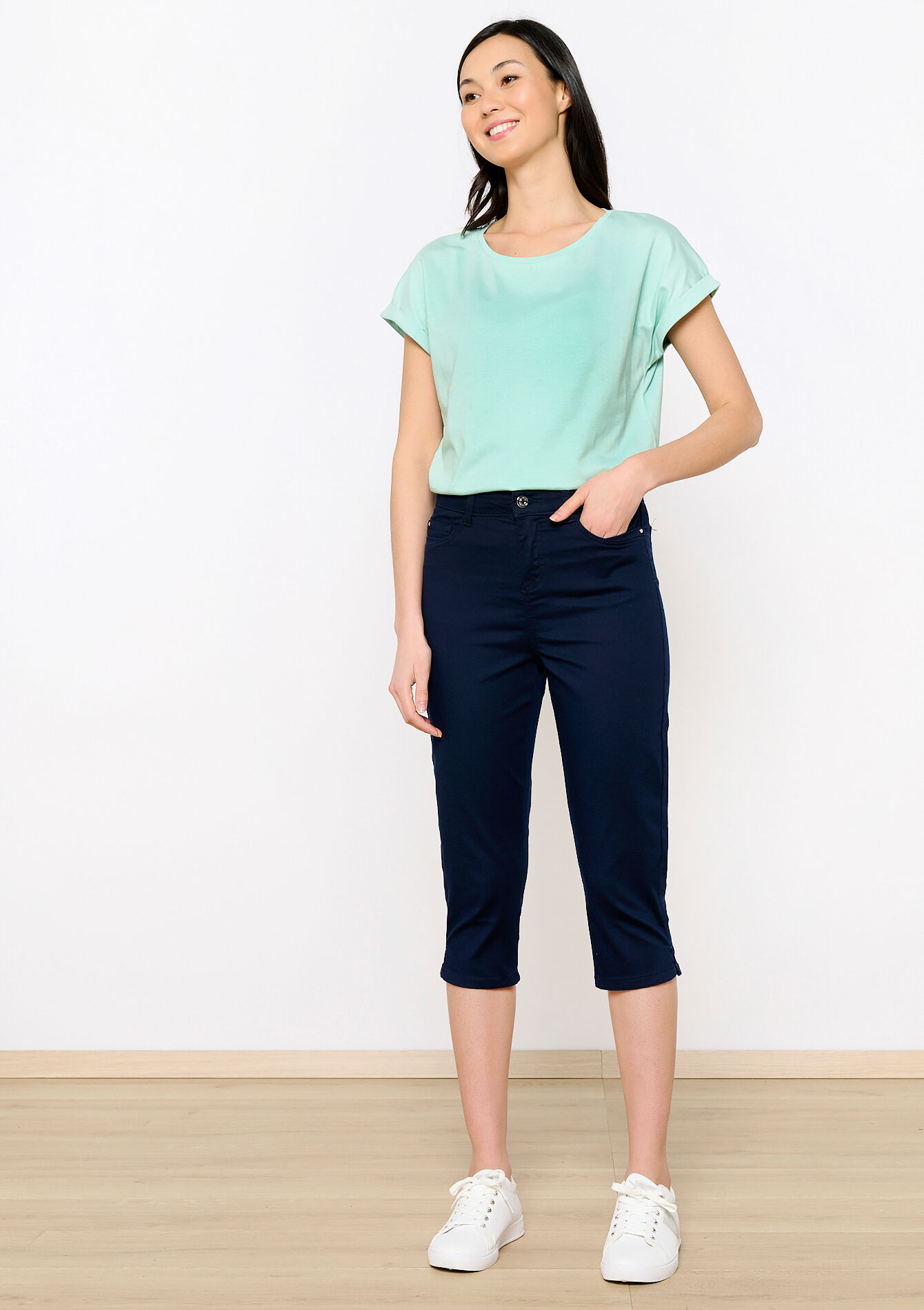 Pantalon 3/4 à taille haute, Pantalon 3/4 à taille haute, , back