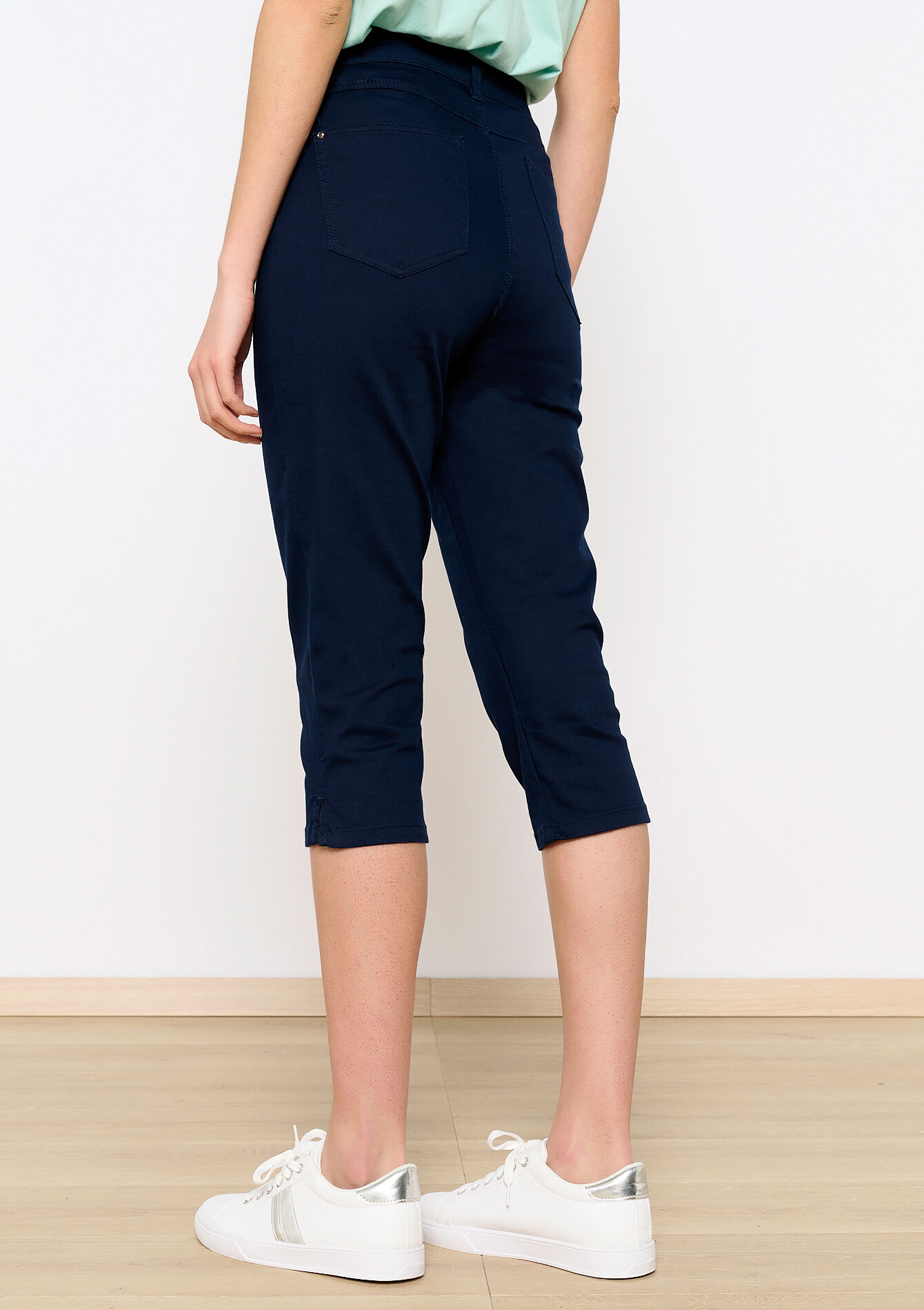 Pantalon 3/4 à taille haute, Pantalon 3/4 à taille haute - NAVY BASIC - 06004462_2723