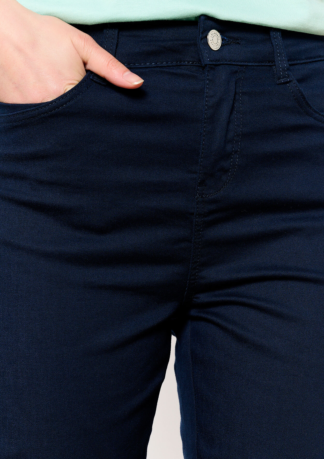 Pantalon 3/4 à taille haute, Pantalon 3/4 à taille haute - NAVY BASIC - 06004462_2723