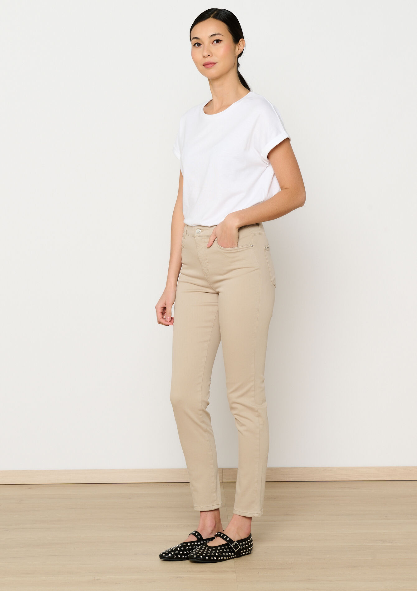 Pantalon slimfit multitaille, Pantalon slimfit multitaille - TAUPE - 06004569_1021