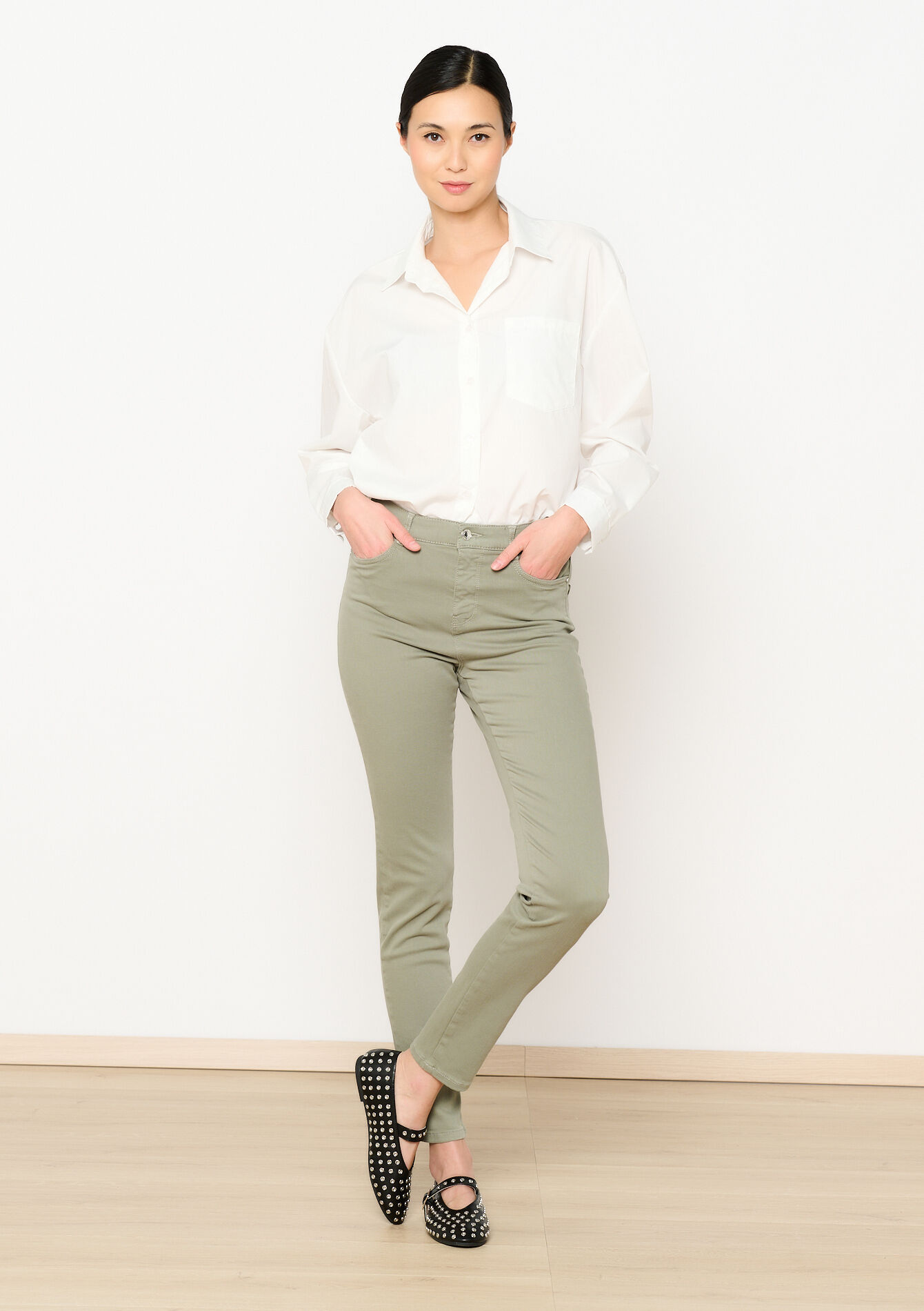 Multiple size slimfit pants, Multiple size slimfit pants - KHAKI FADED - 06004569_4326
