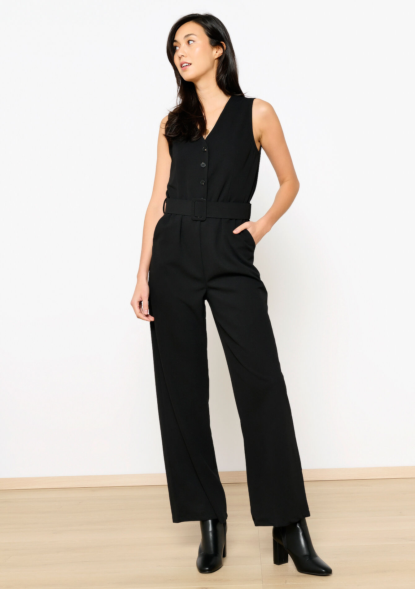 Combinaison en tissu scuba, undefined - BLACK - undefined