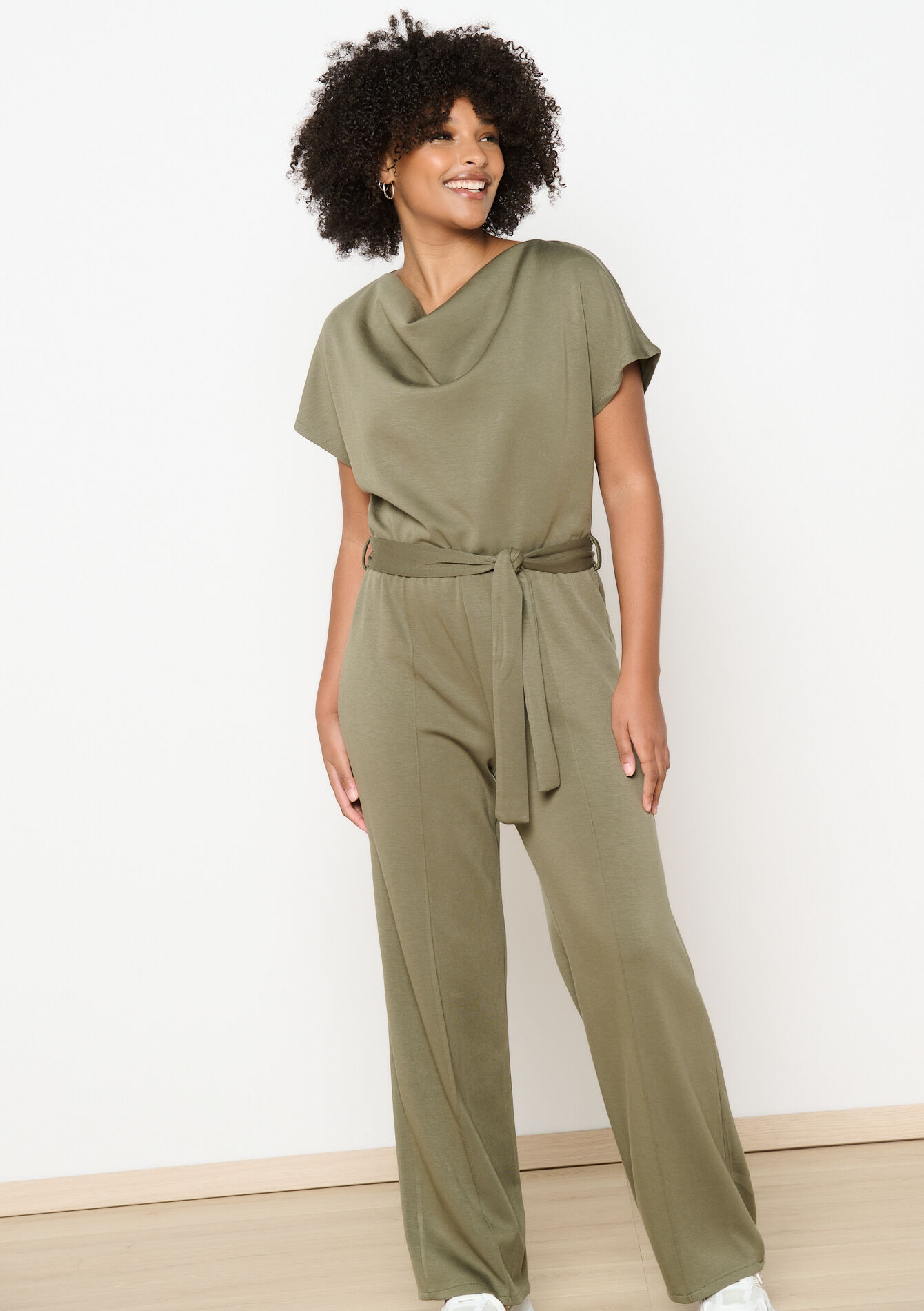 Combinaison en tissu sweat, undefined - KHAKI MED - undefined