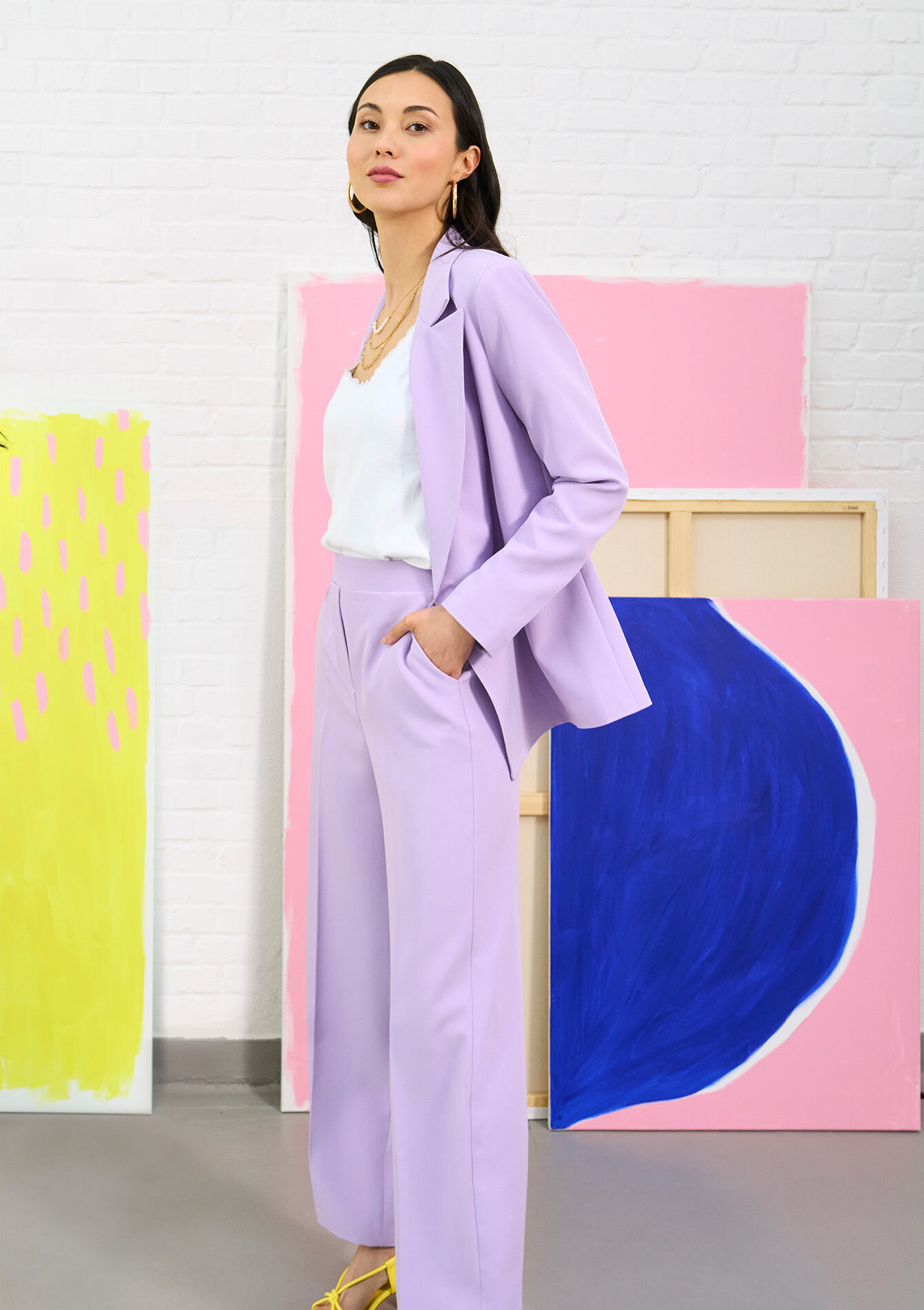 Pantalon de costume, Pantalon de costume - LILAC BRIGHT - 06100396_2578