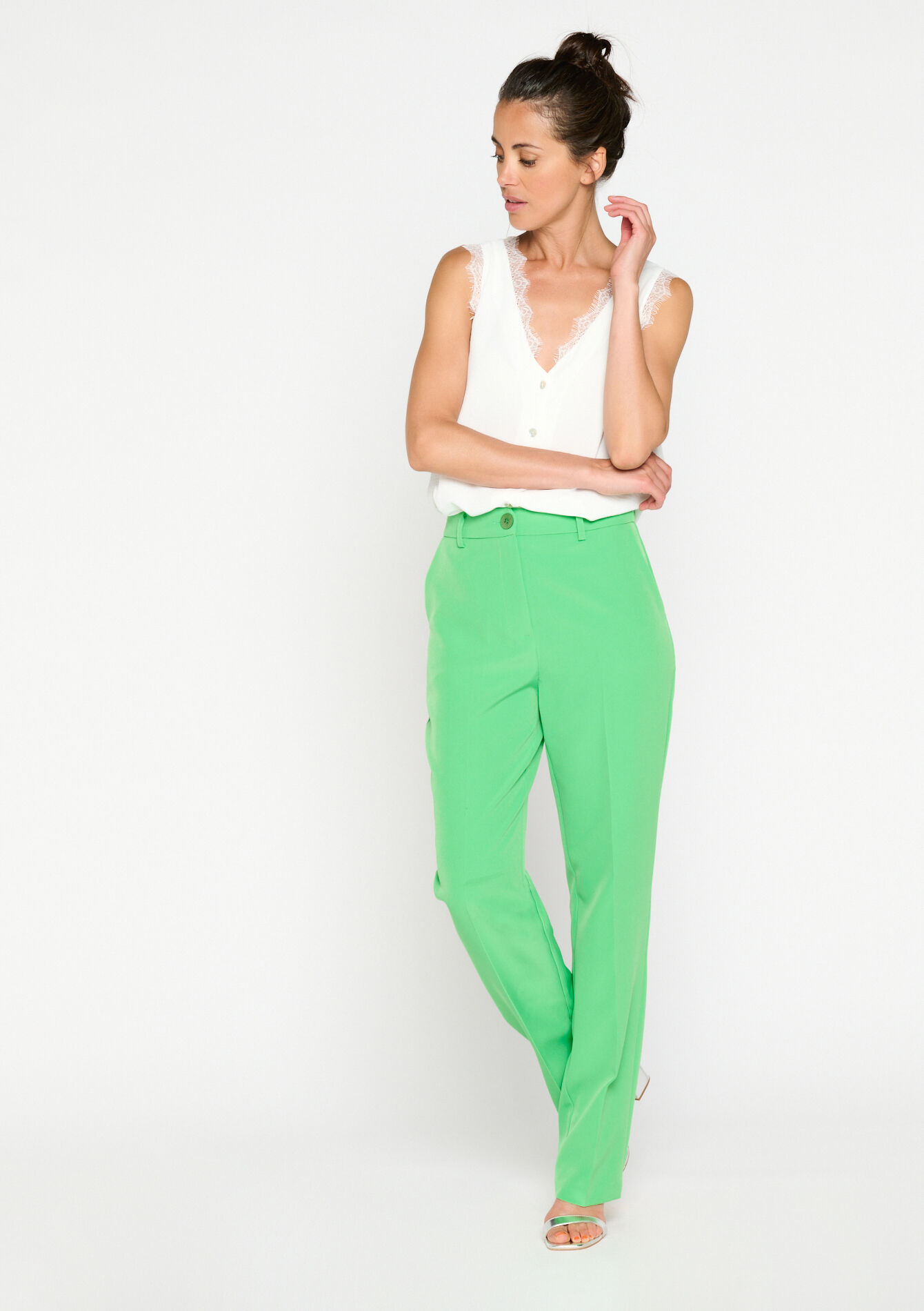 Suiting trousers, undefined - LIGHT GREEN PASTEL - undefined