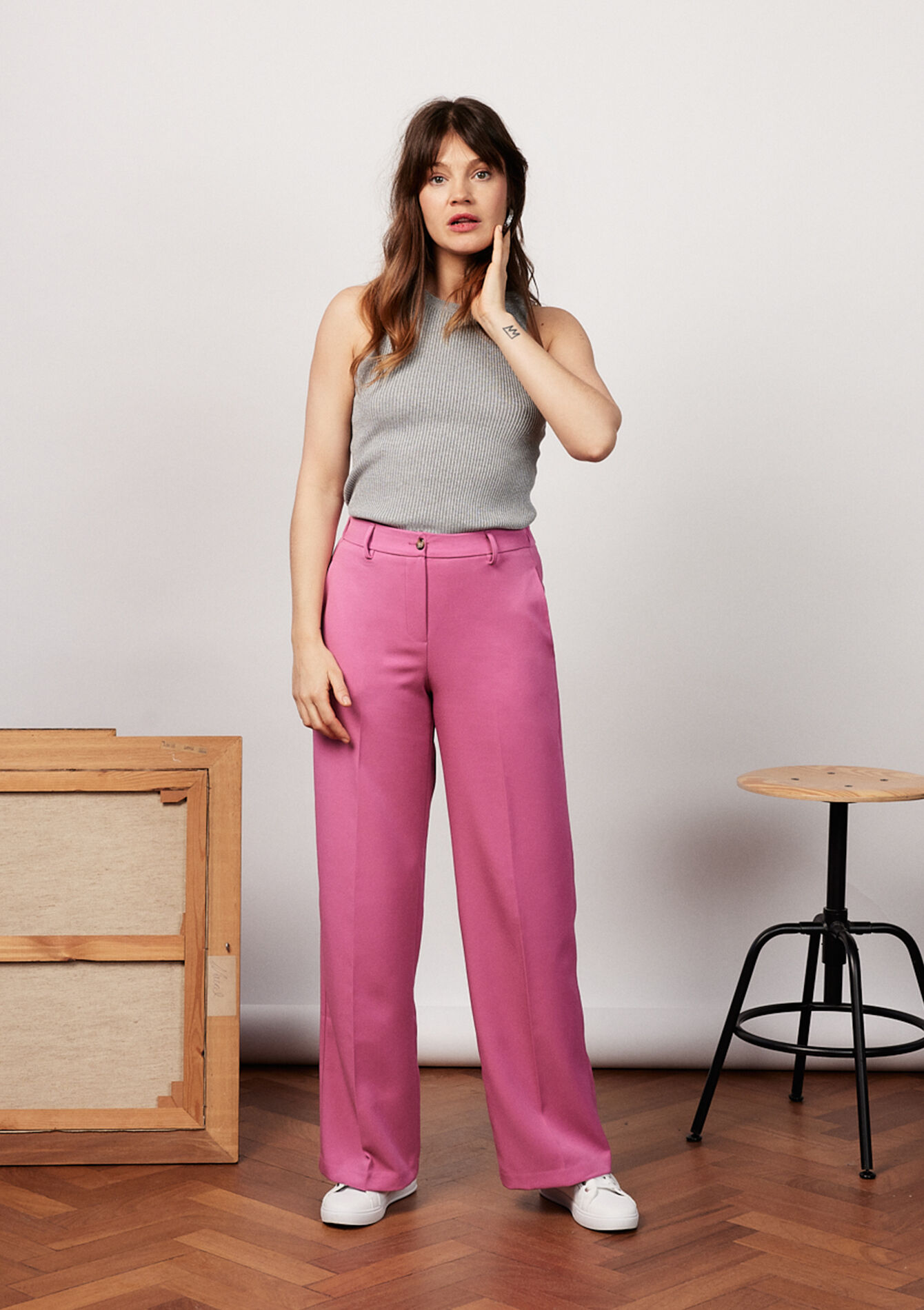 Wijde broek , undefined - PINK BUBBLEGUM - undefined