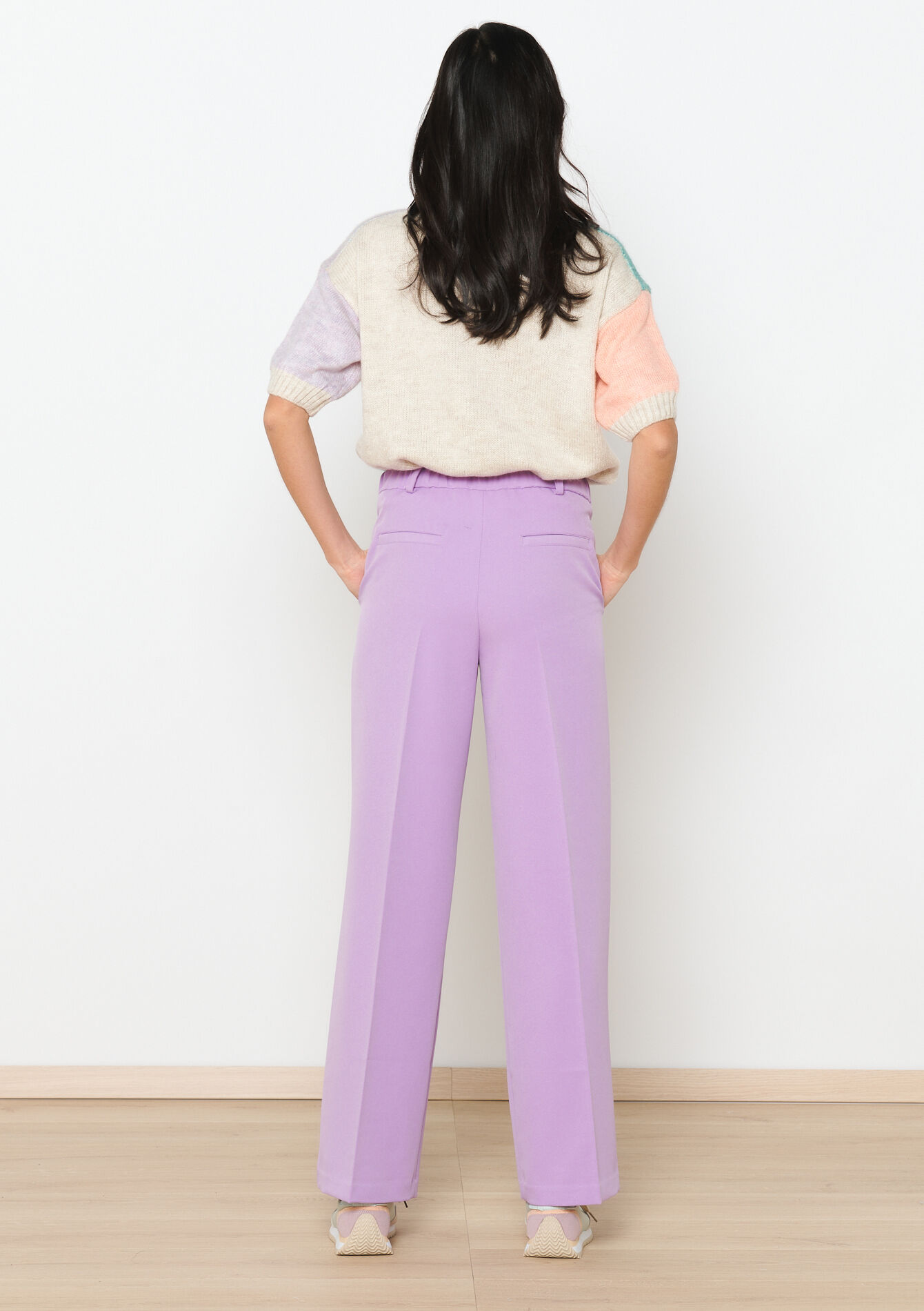 Pantalon évasé , Pantalon évasé - LILAC BRIGHT - 06100591_2578