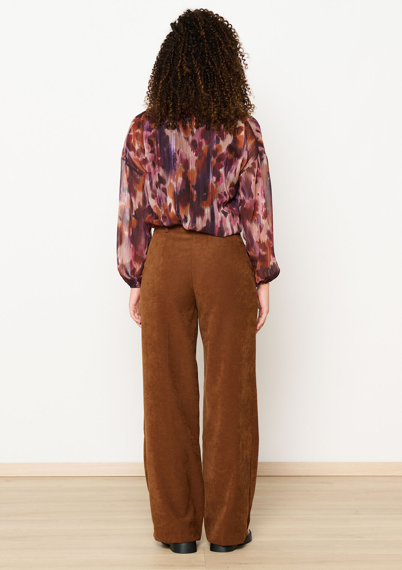 Pantalon évasé avec poches, Pantalon évasé avec poches - BROWN DARK CHOCOLATE - 06100687_3720