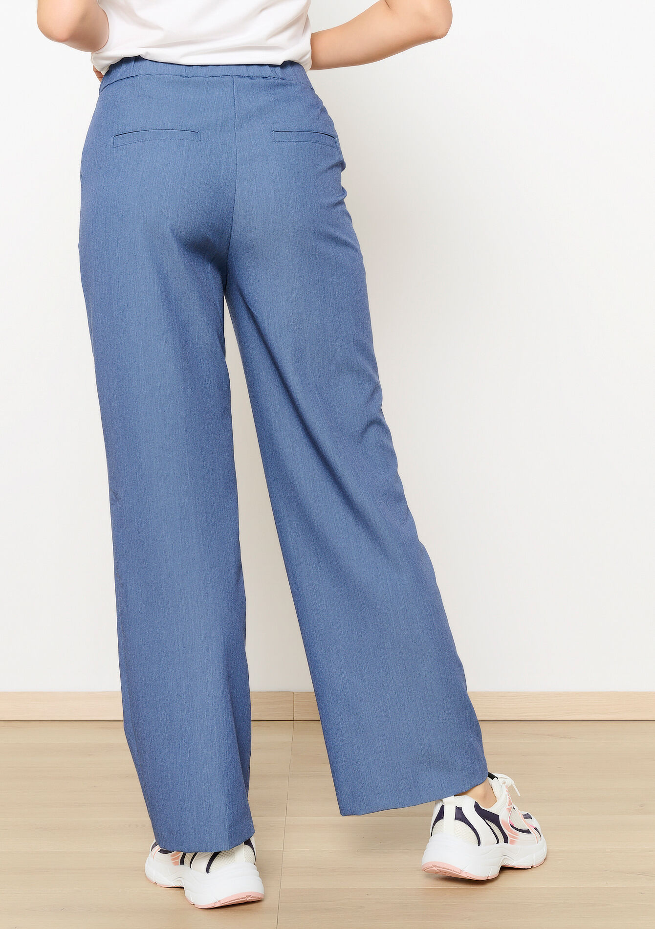 Dress pants with denim look, Dress pants with denim look - BLUE DENIM - 06100698_1638