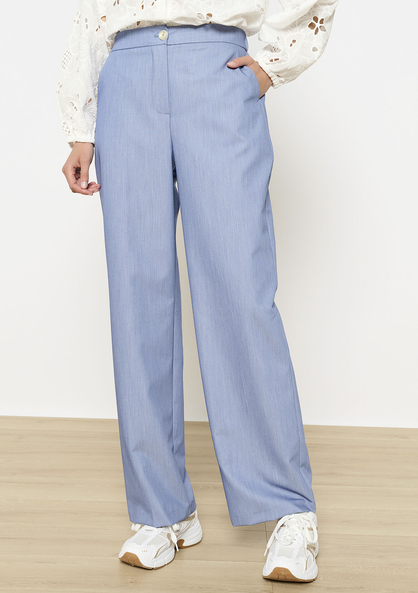 Pantalon coupe droite, undefined - BLUE DENIM - undefined