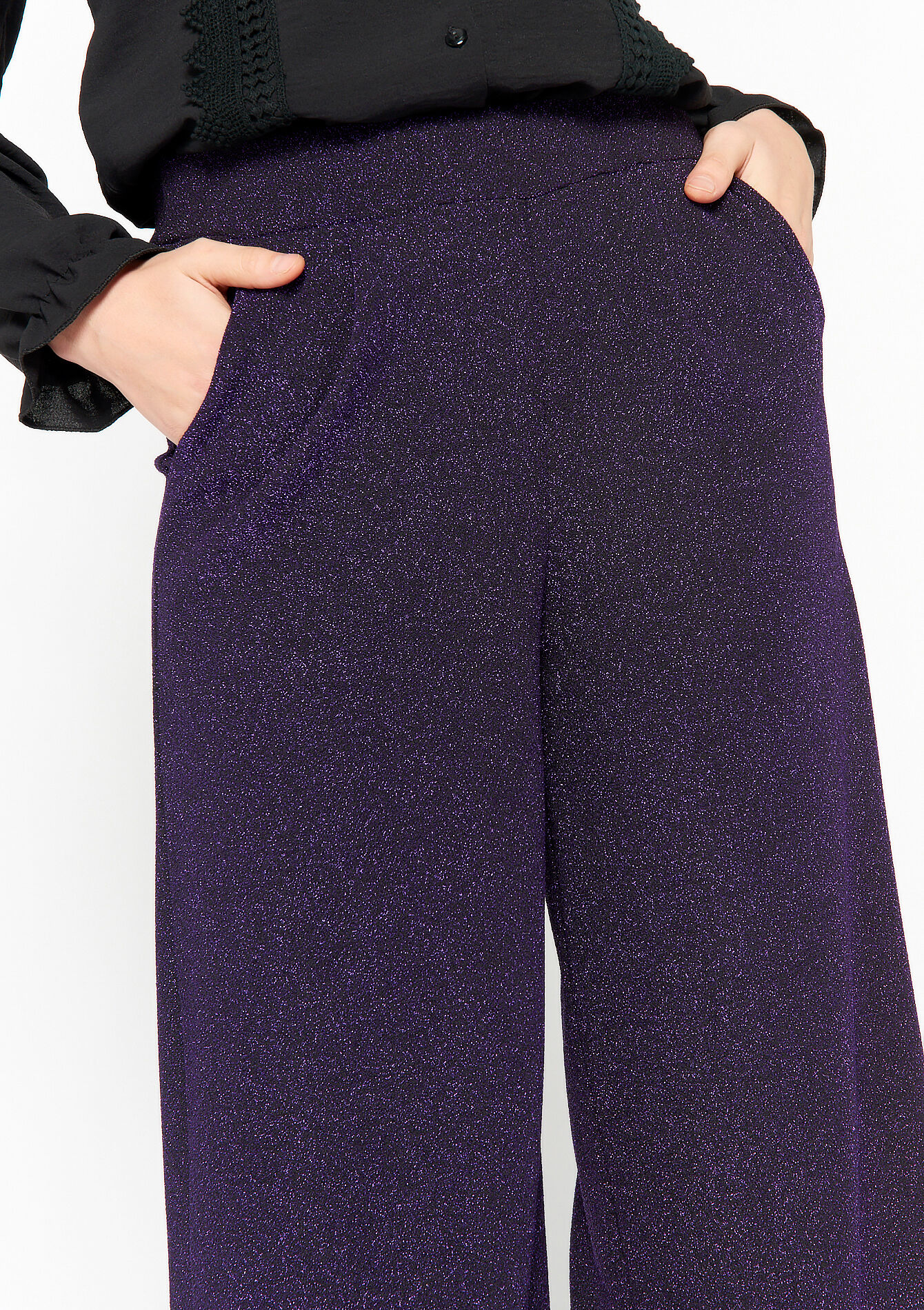 Pantalon en lurex, undefined - PURPLE - undefined