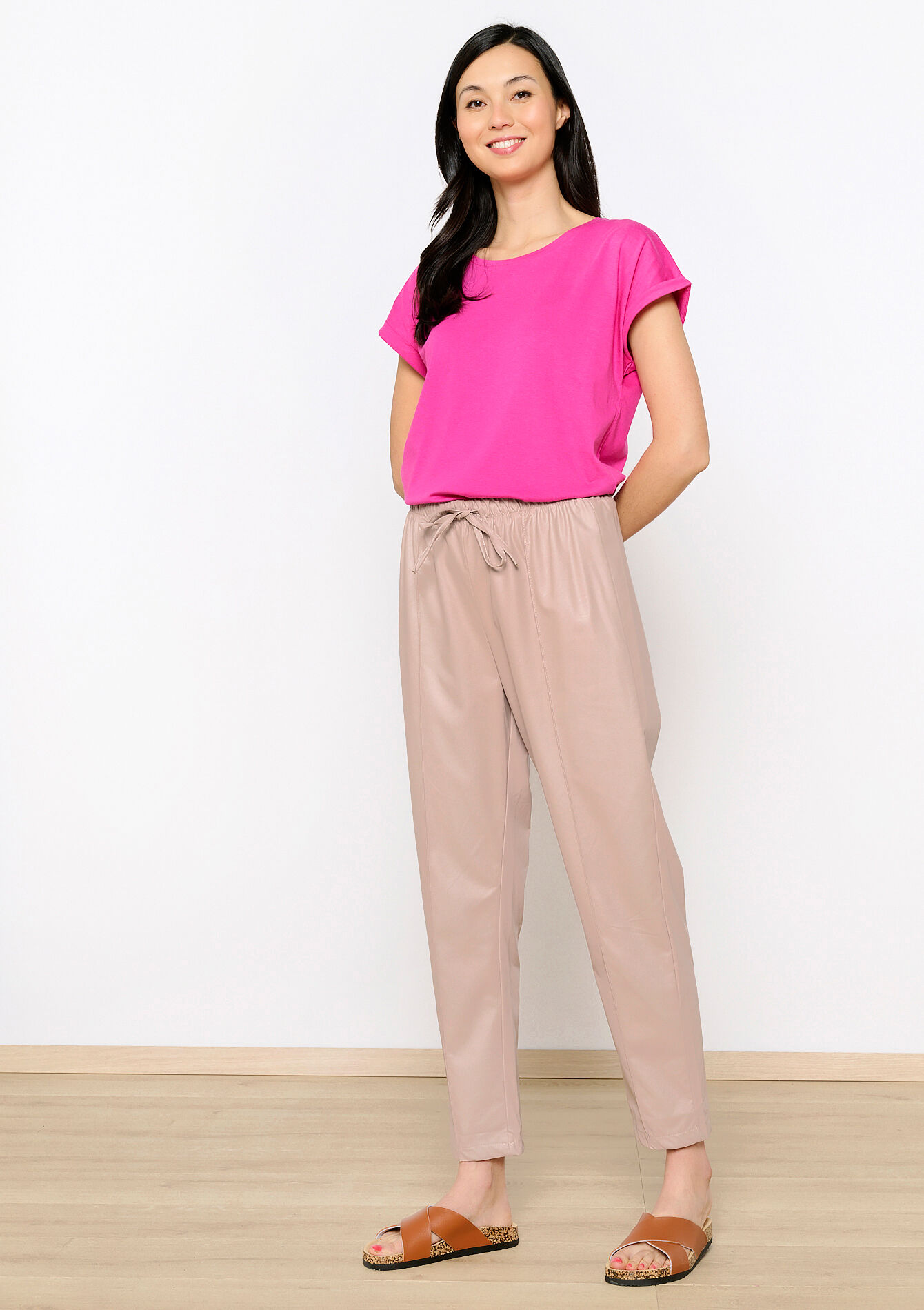 Losse broek in imitatieleer, Losse broek in imitatieleer, , back