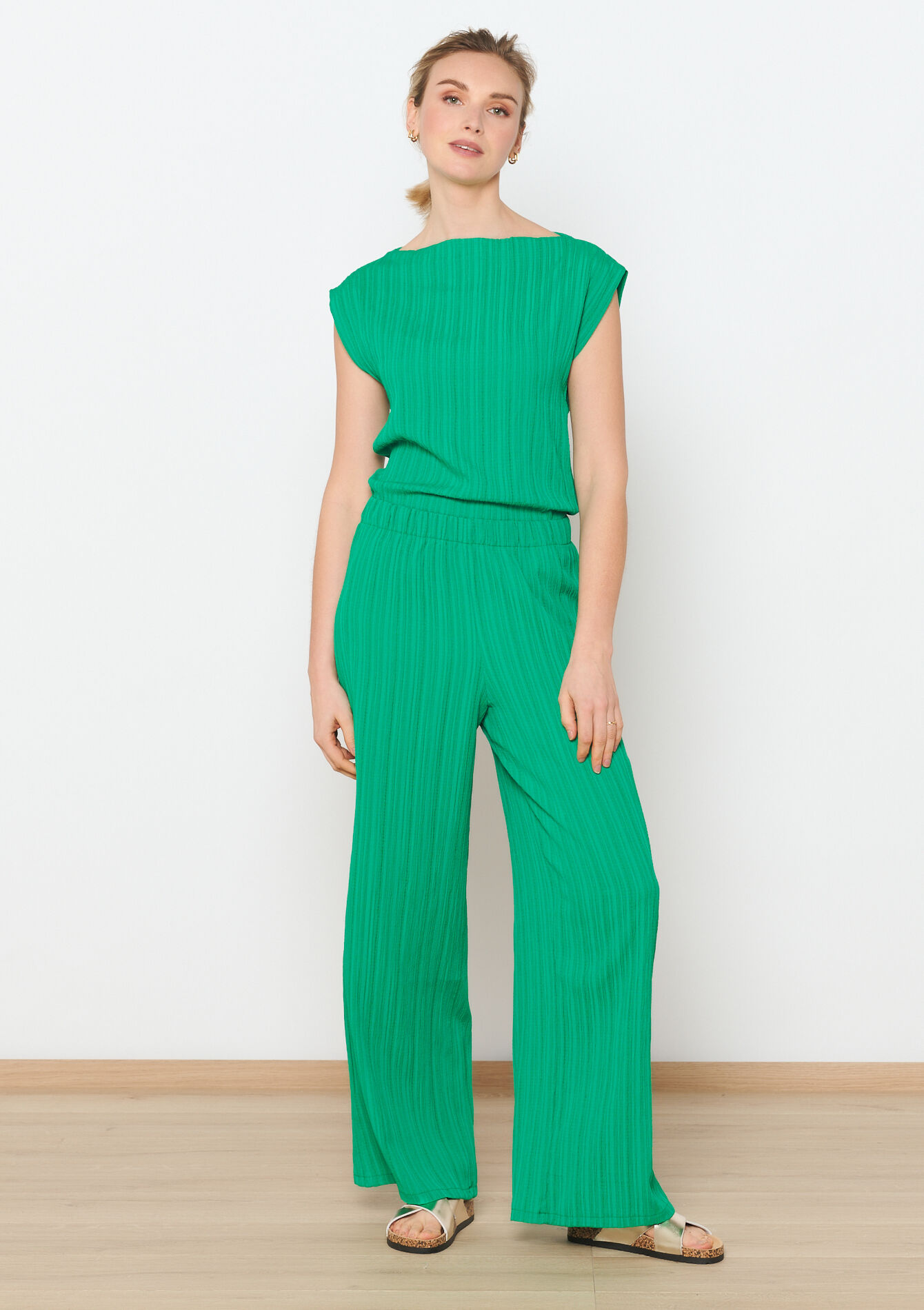 Pleated trousers, undefined - GREEN APPLE - undefined