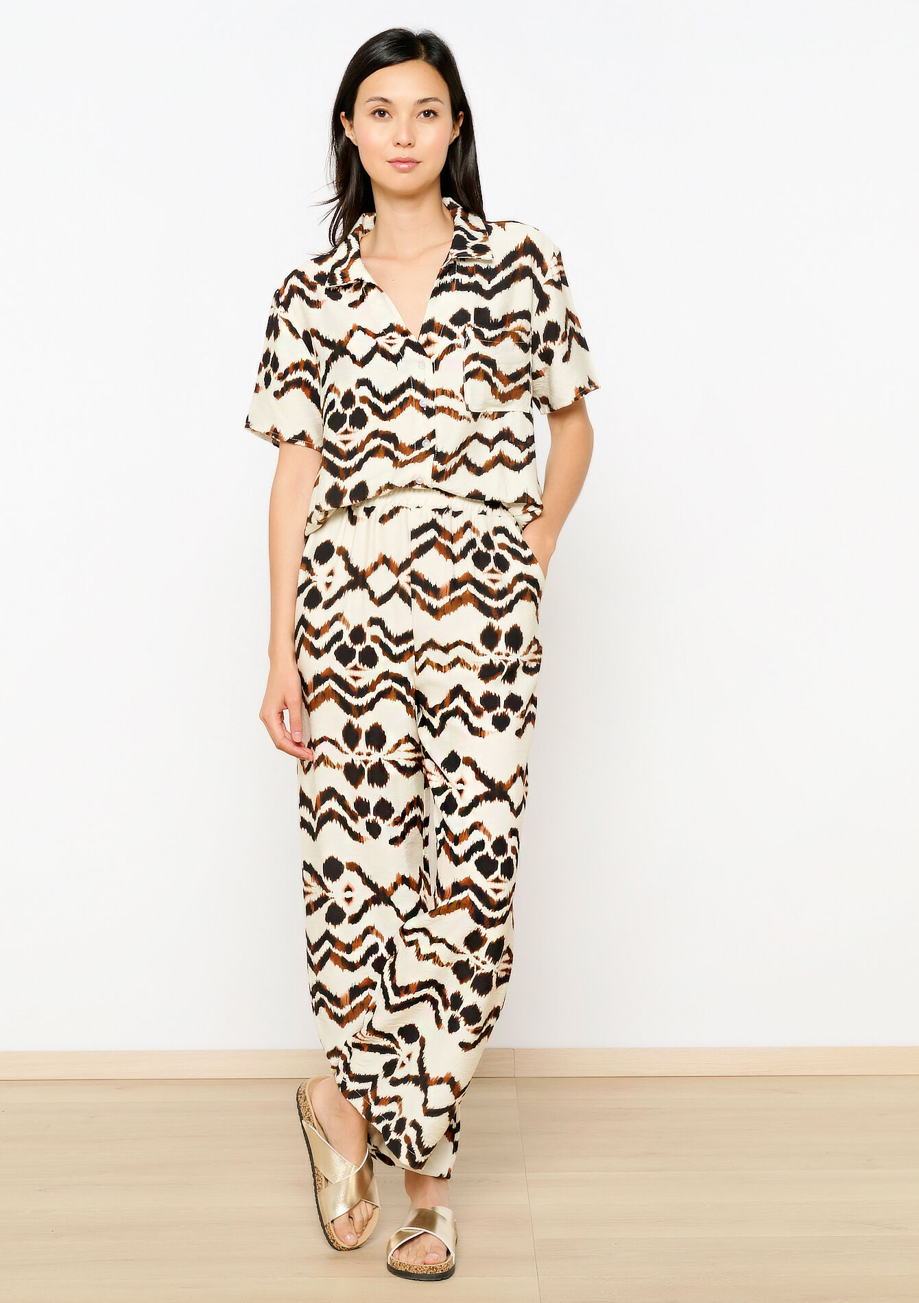 Pants with ethnic print, undefined - OFFWHITE - undefined