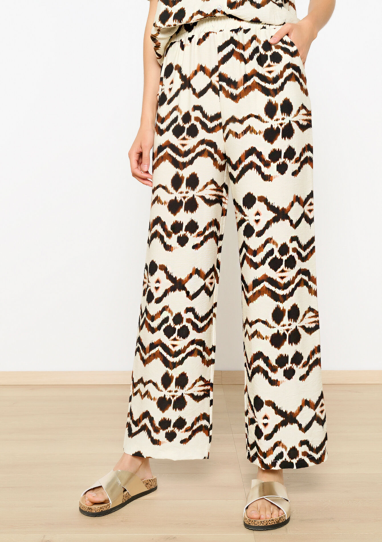 Pants with ethnic print, undefined - OFFWHITE - undefined