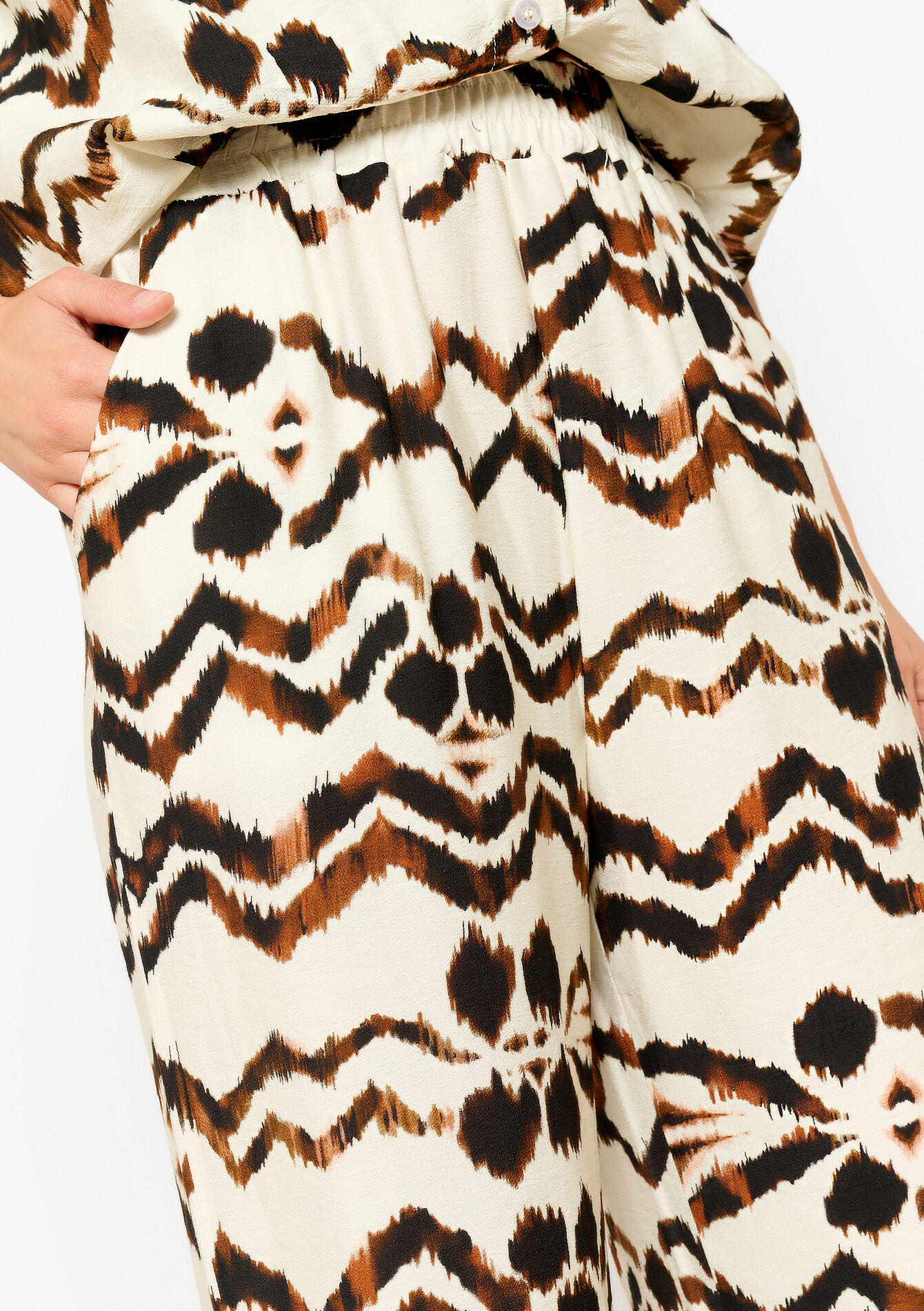Pants with ethnic print, undefined - OFFWHITE - undefined