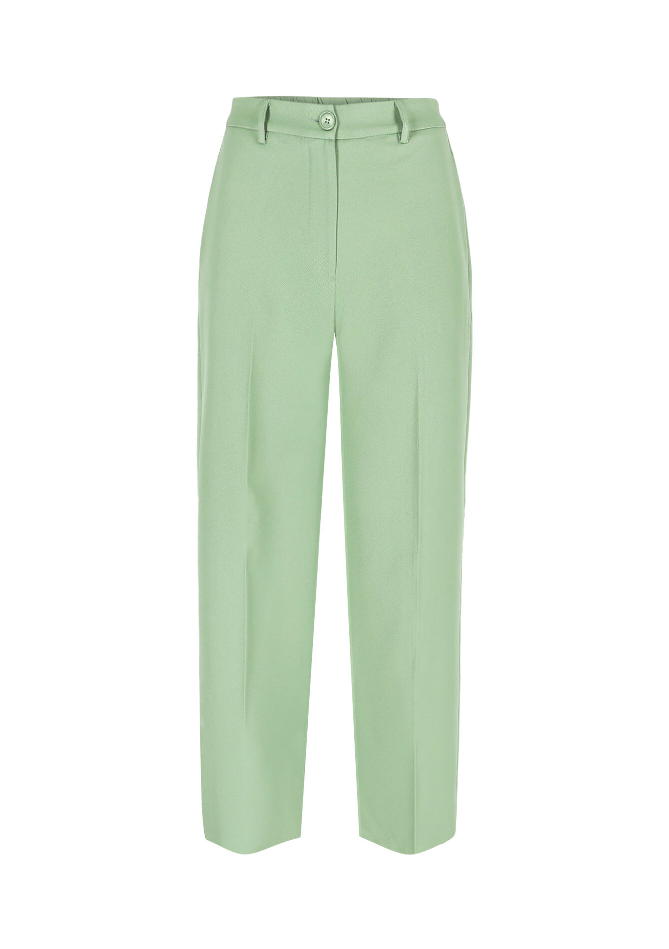 Pantalon évasé en sergé, Pantalon évasé en sergé - MINT GREEN - 06600957_1723