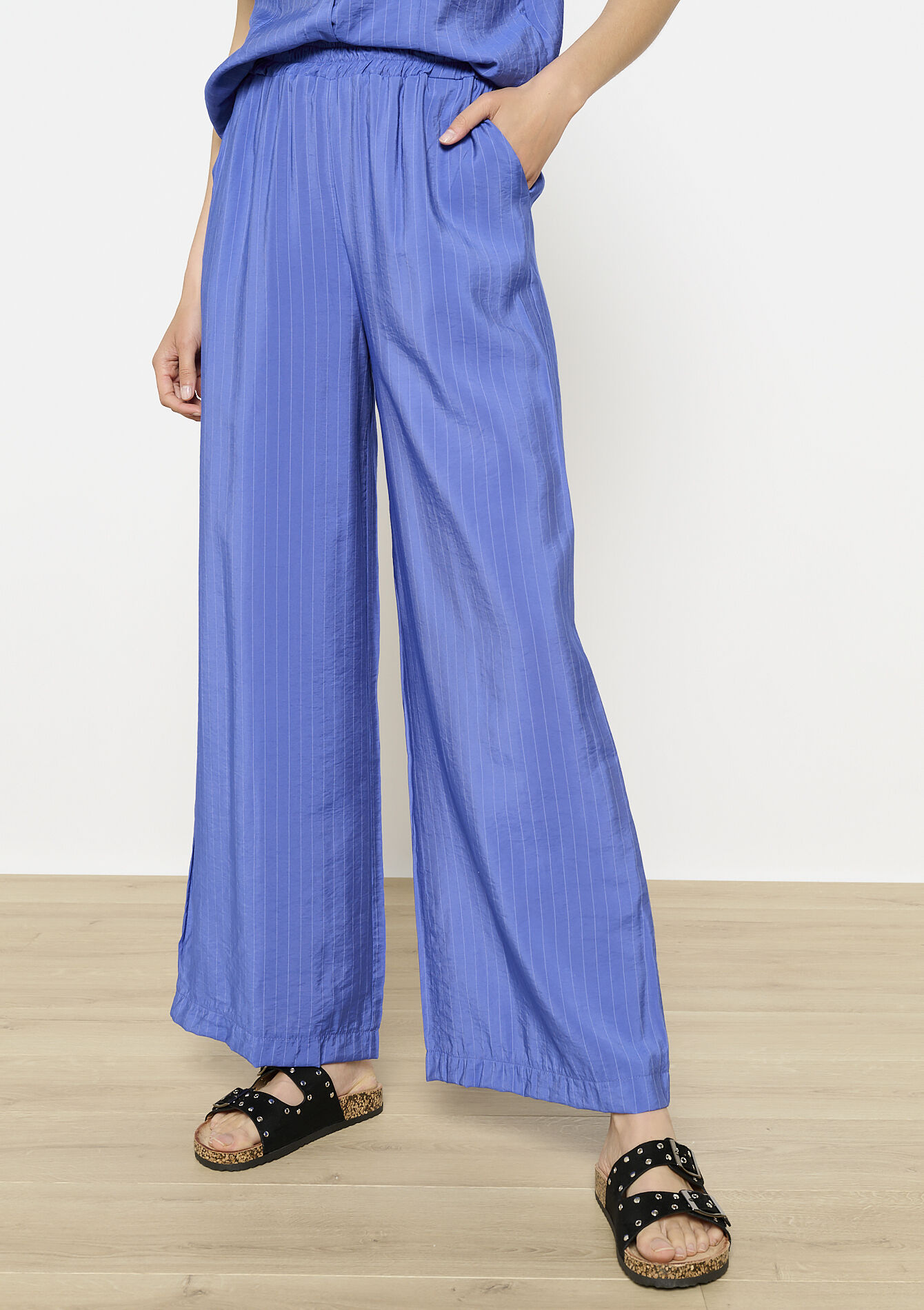 Pantalon fluide à coordonner, undefined - ELECTRIC BLUE - undefined