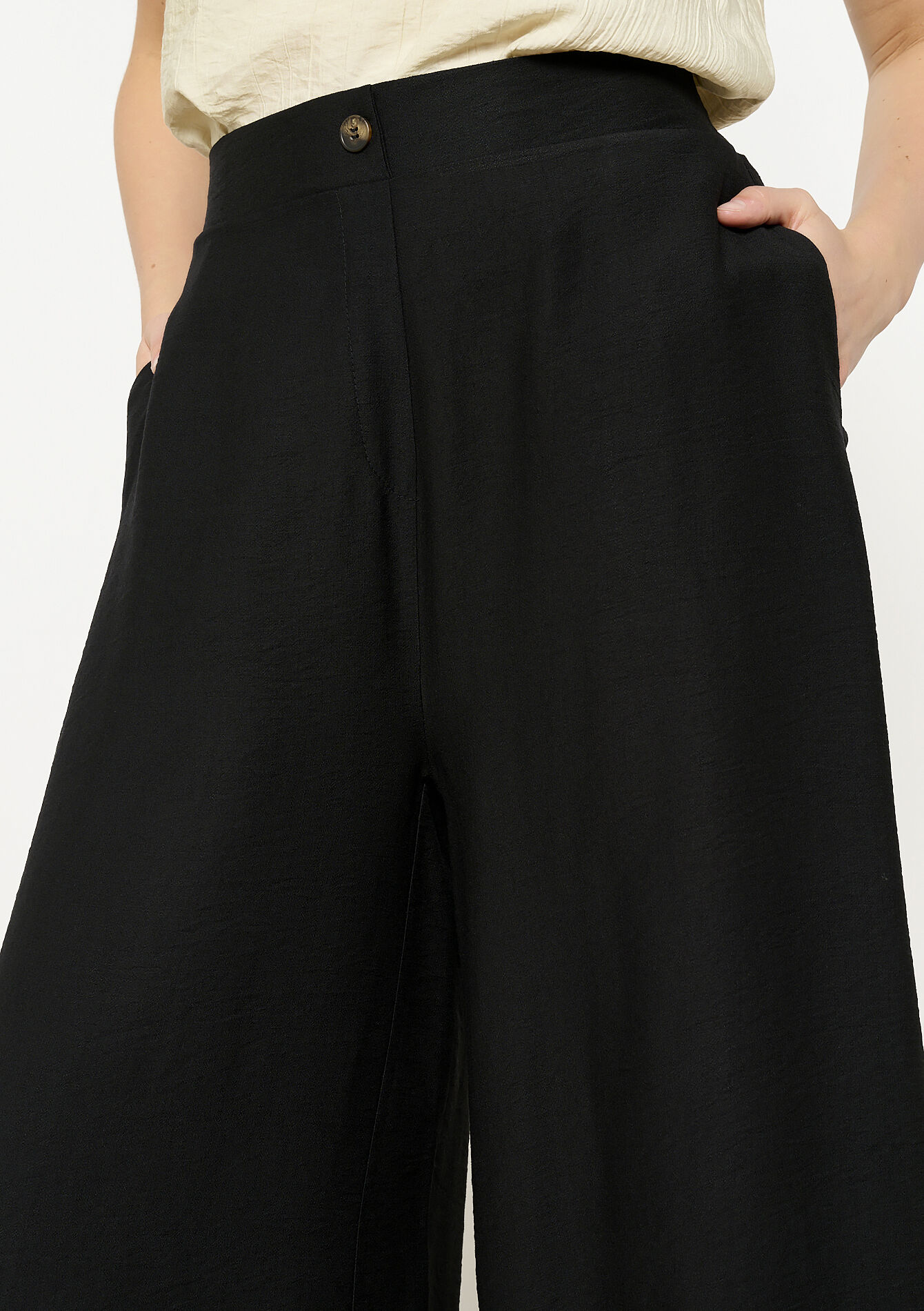 Pantalon large fluide, undefined - BLACK - undefined