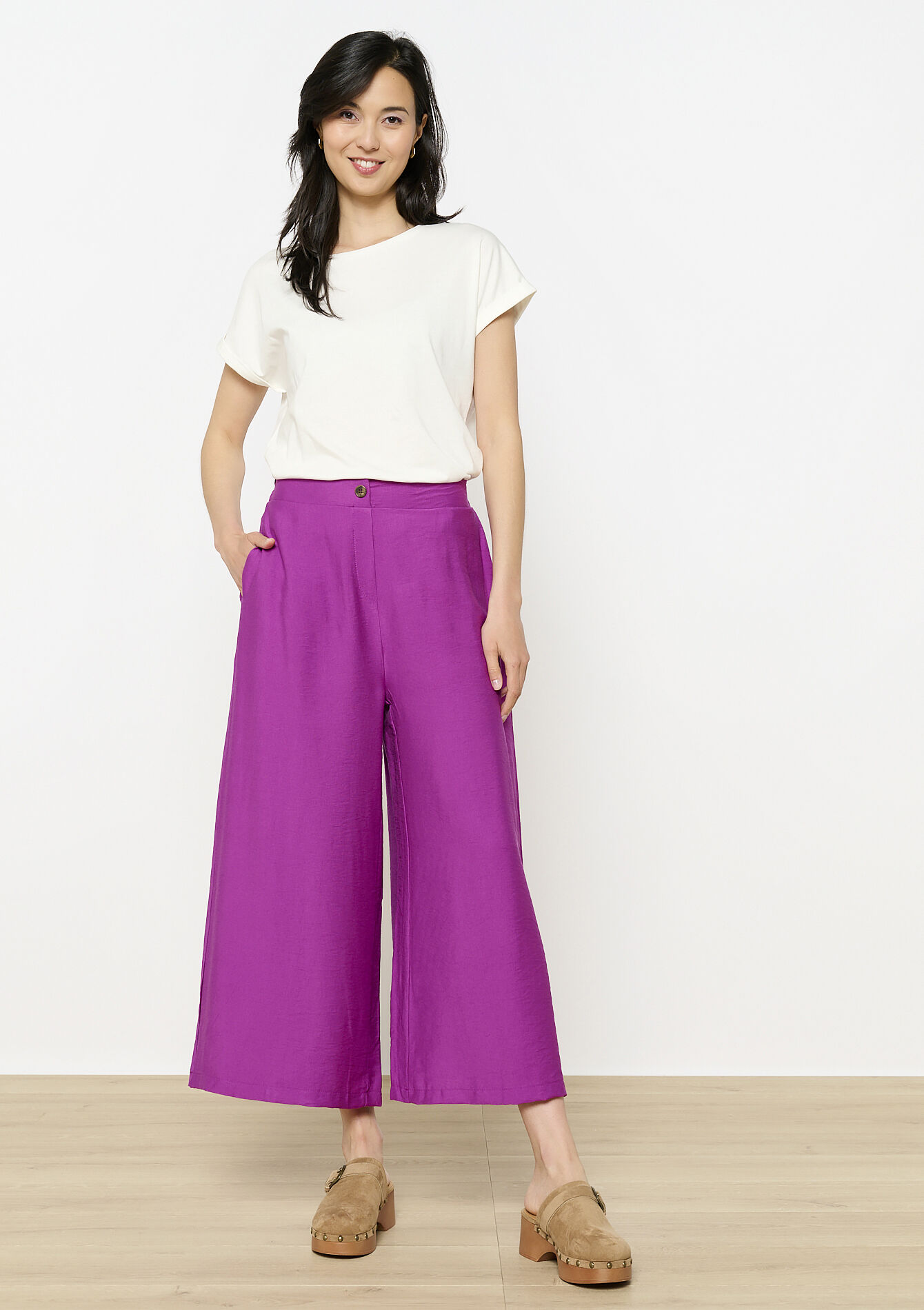 Pantalon large fluide, undefined - VIOLINE - undefined