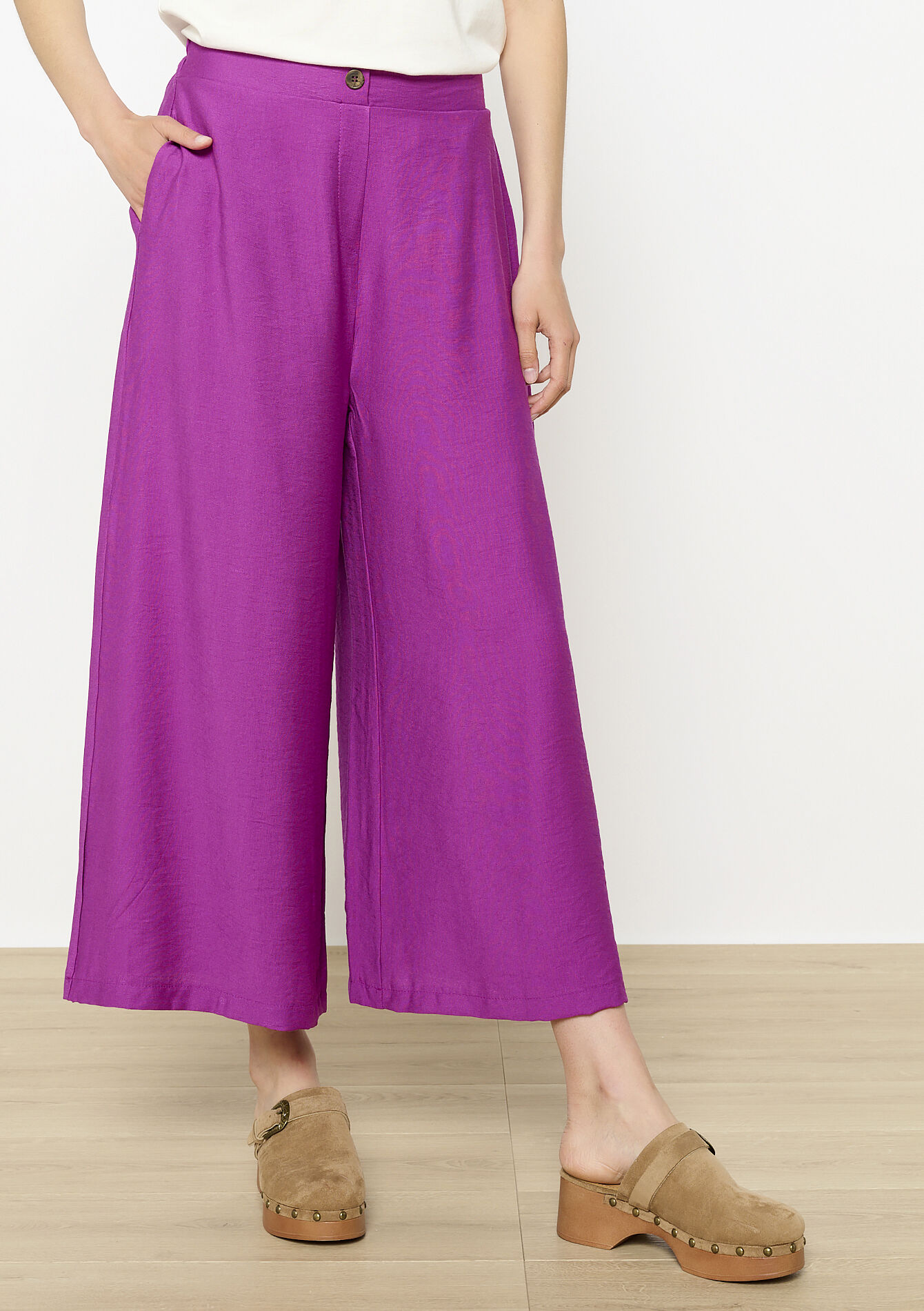 Pantalon large fluide, undefined - VIOLINE - undefined
