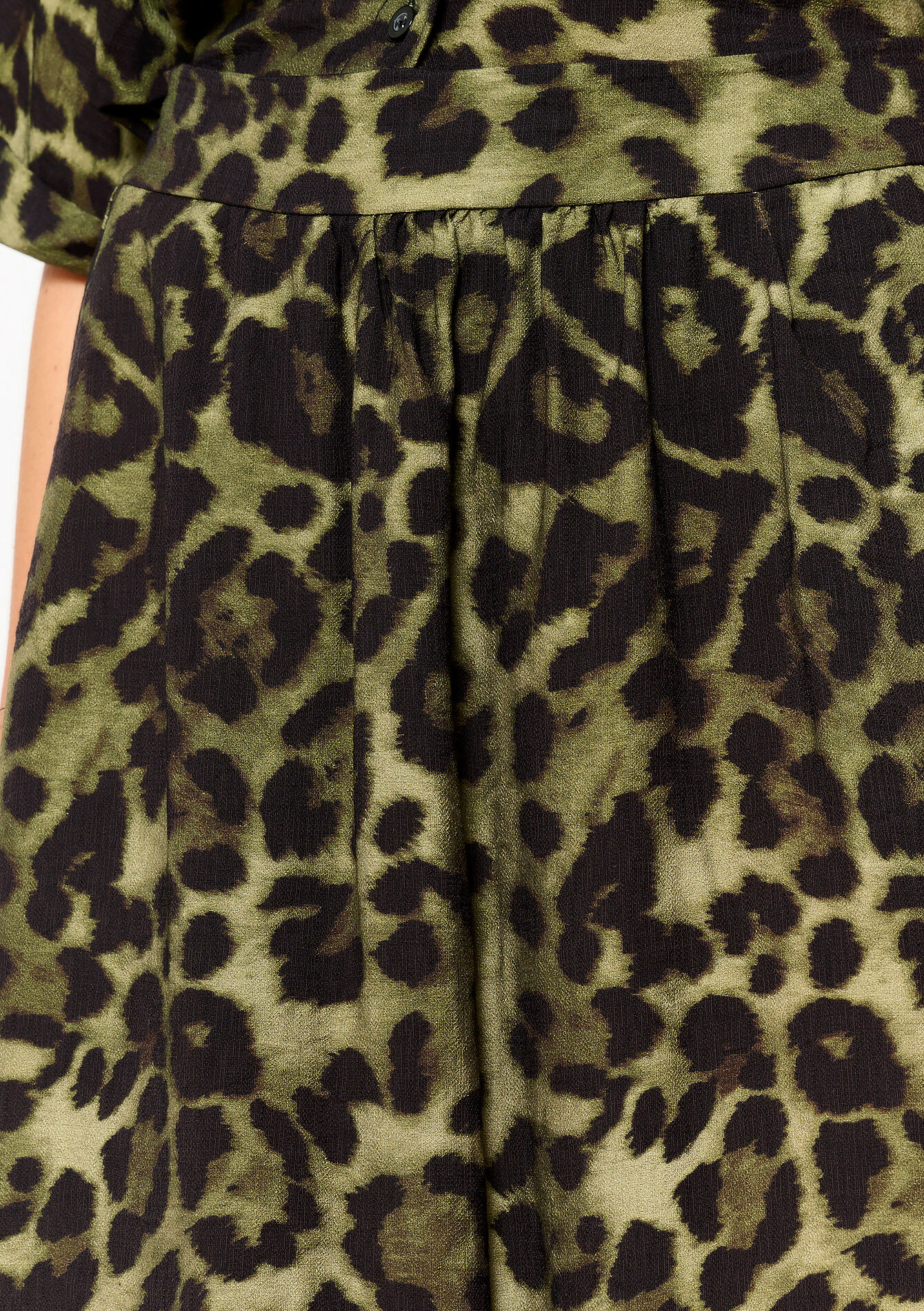 Jupe à imprimé léopard, undefined - KHAKI MED - undefined