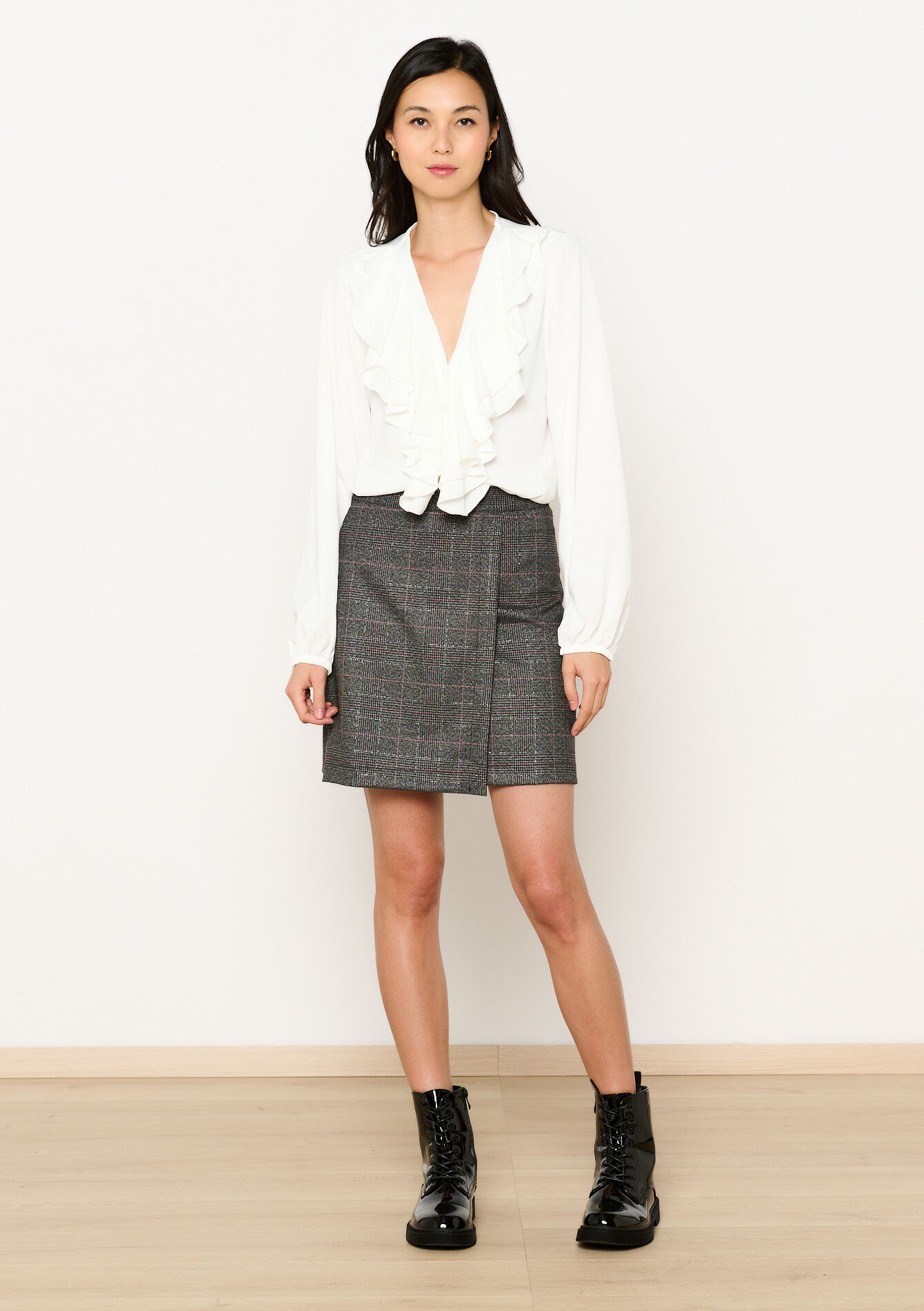 Jupe portefeuille, Jupe portefeuille - MED GREY - 07101316_2573