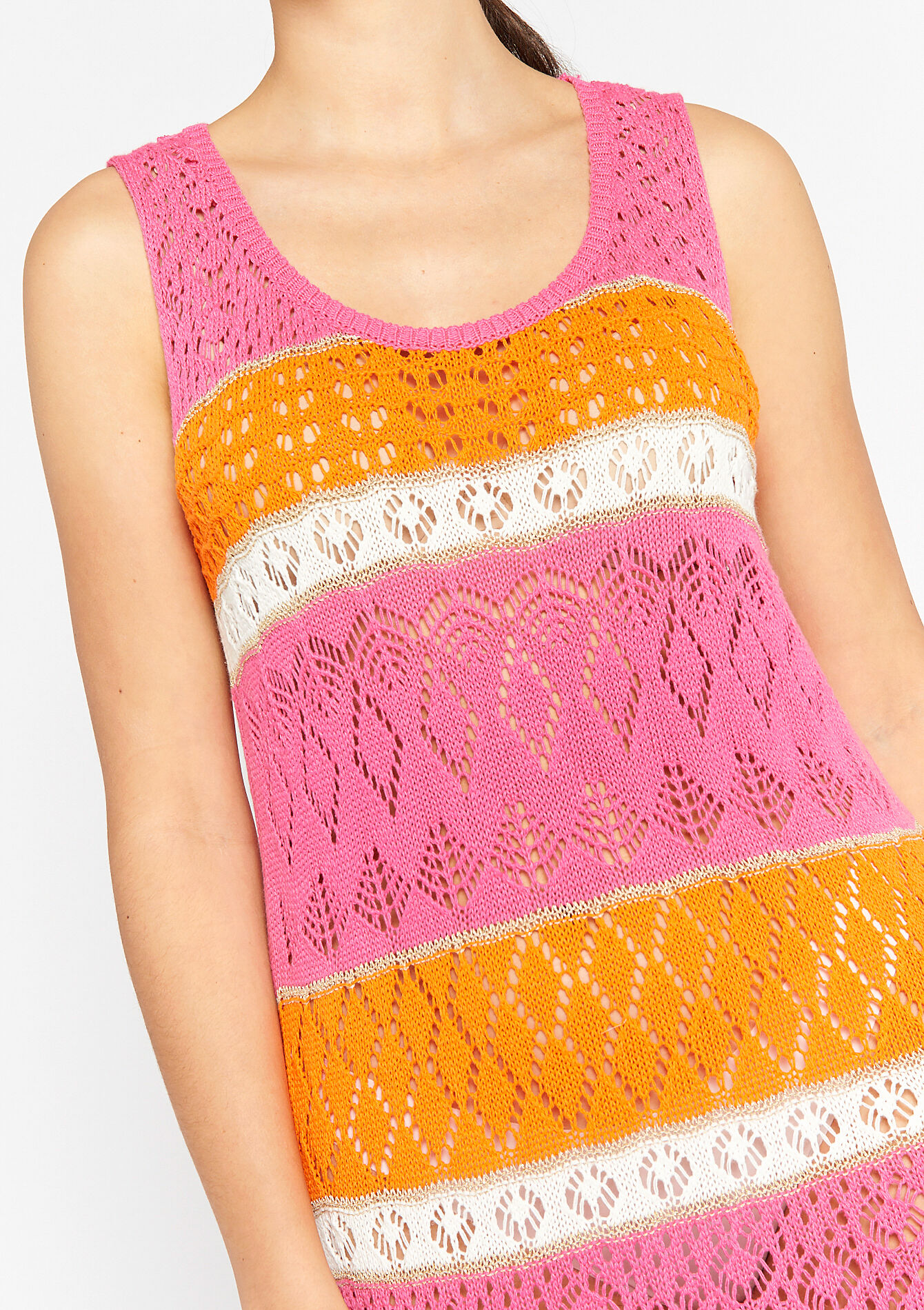 Striped dress, undefined - FUCHSIA - undefined