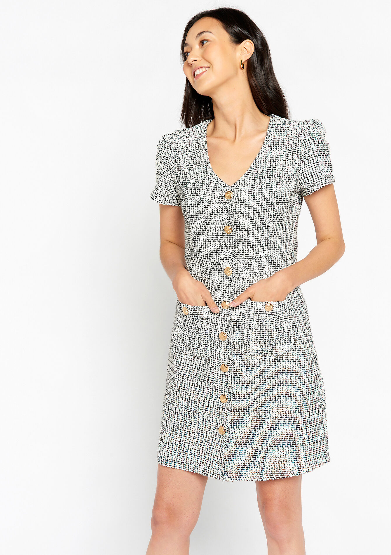 Robe en tweed, undefined - OFFWHITE - undefined