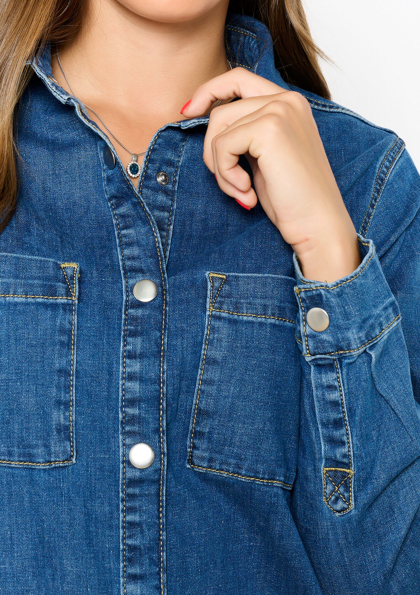 Straight denim dress, undefined - MEDIUM BLUE - undefined
