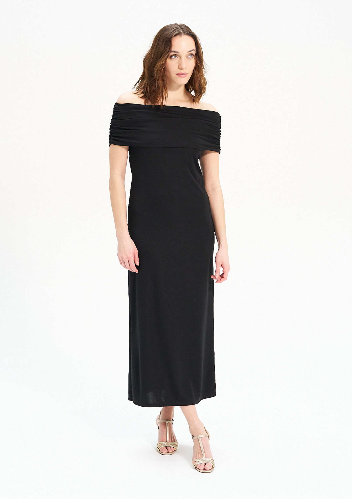 Off-shoulder dress, undefined - BLACK - undefined