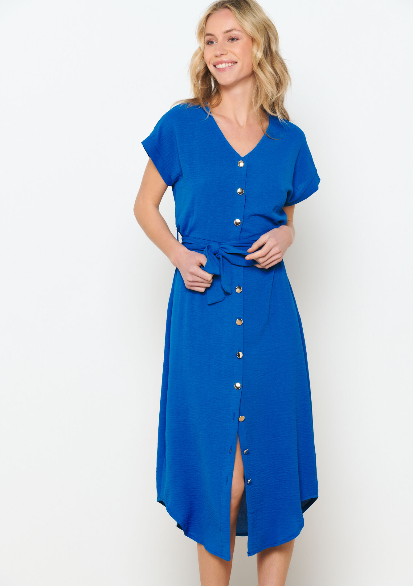 Robe-chemise mi-longue, undefined - BLUE FAIENCE - undefined