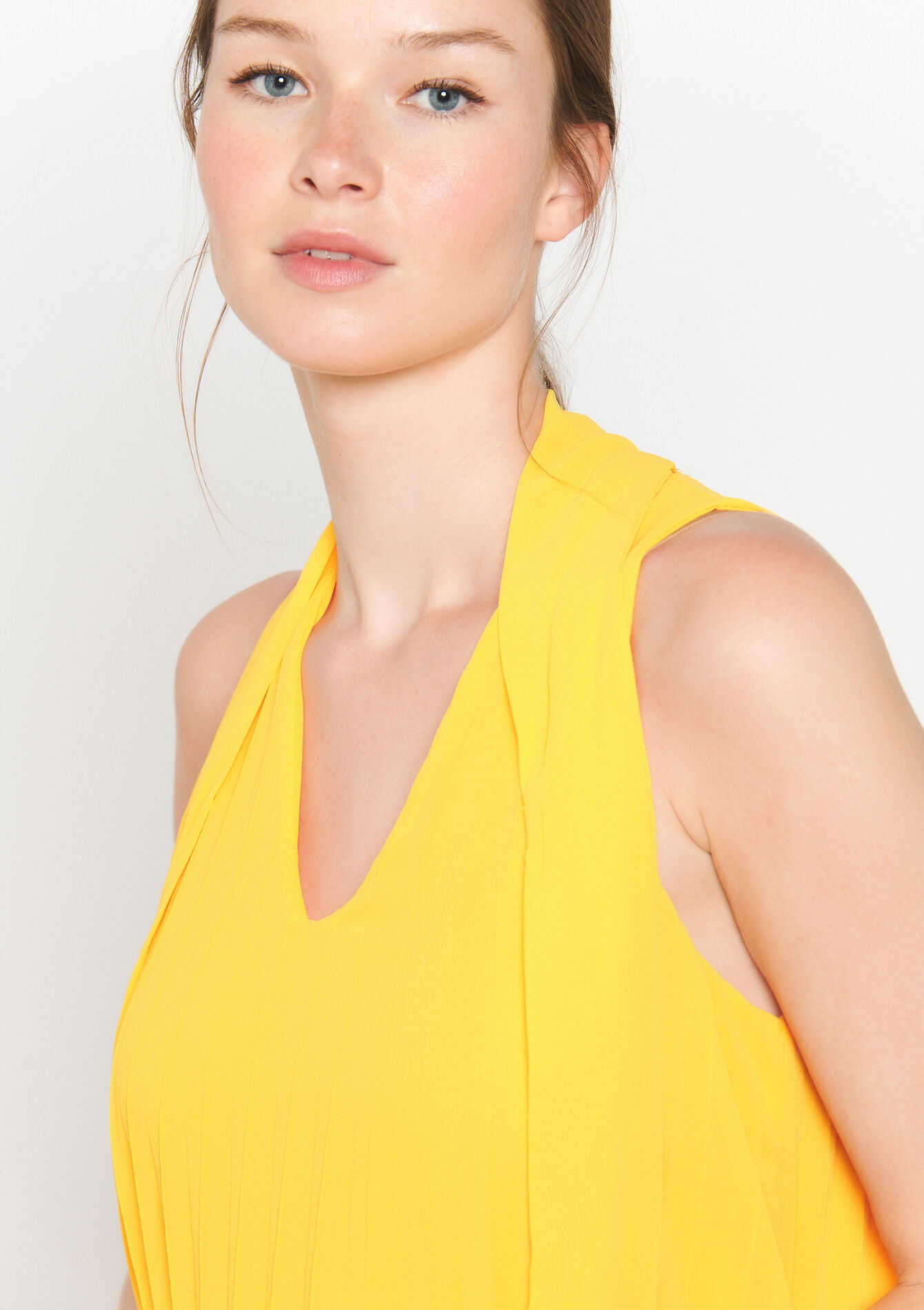 Maxi dress with pleated detail, undefined - YELLOW SUN - undefined