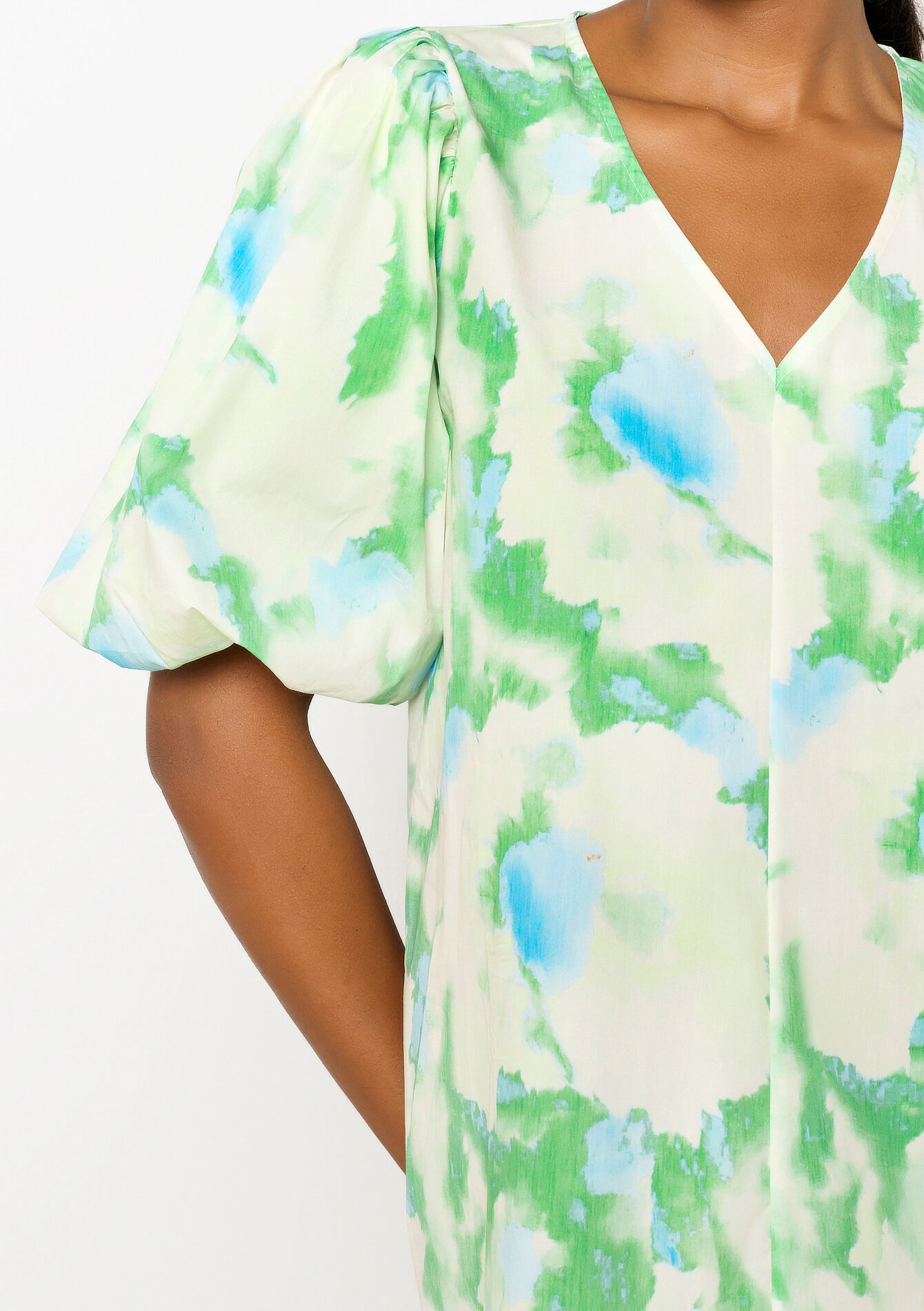 T-shirt dress with balloon sleeves, undefined - OFFWHITE - undefined