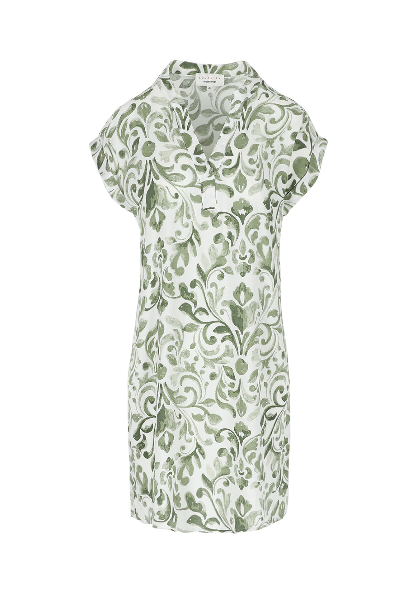 Robe fluide graphique, Robe fluide graphique - KHAKI FADED - 08103887_4326
