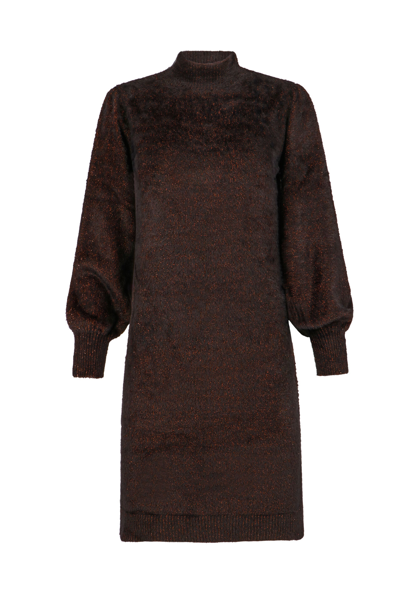 Robe pullover à maille poilue, Robe pullover à maille poilue - BLACK - 08601934_1119