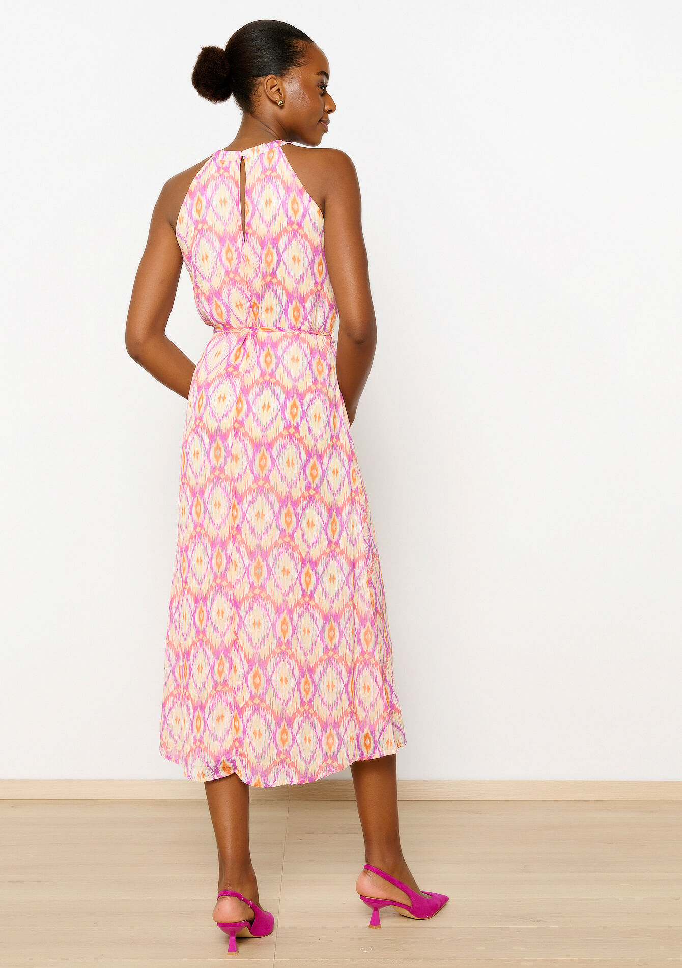 Halterjurk met ikatprint, Halterjurk met ikatprint - PURPLE BLUSH - 08602243_2577