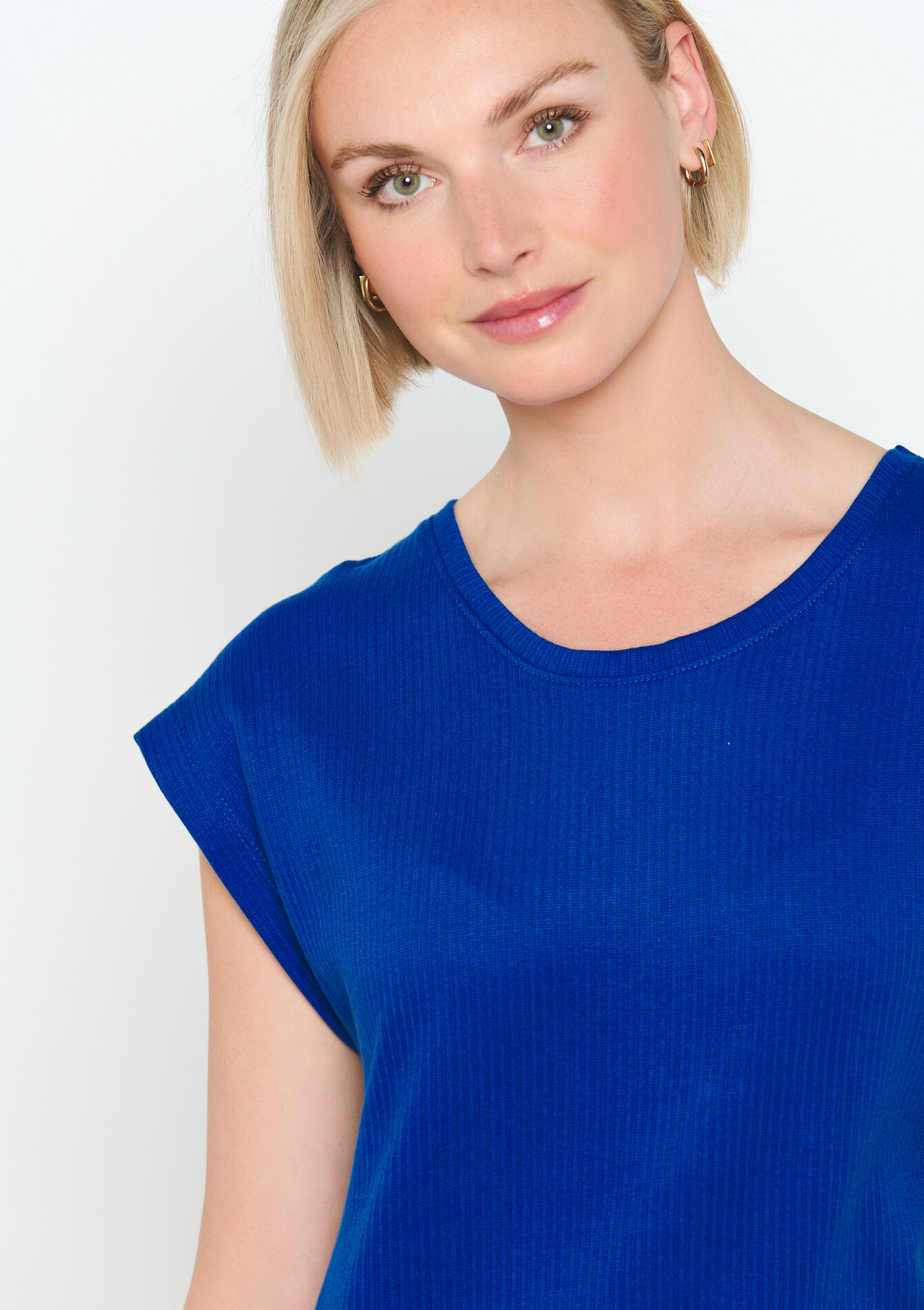 Ribbed jersey dress, undefined - ELECTRIC BLUE - undefined