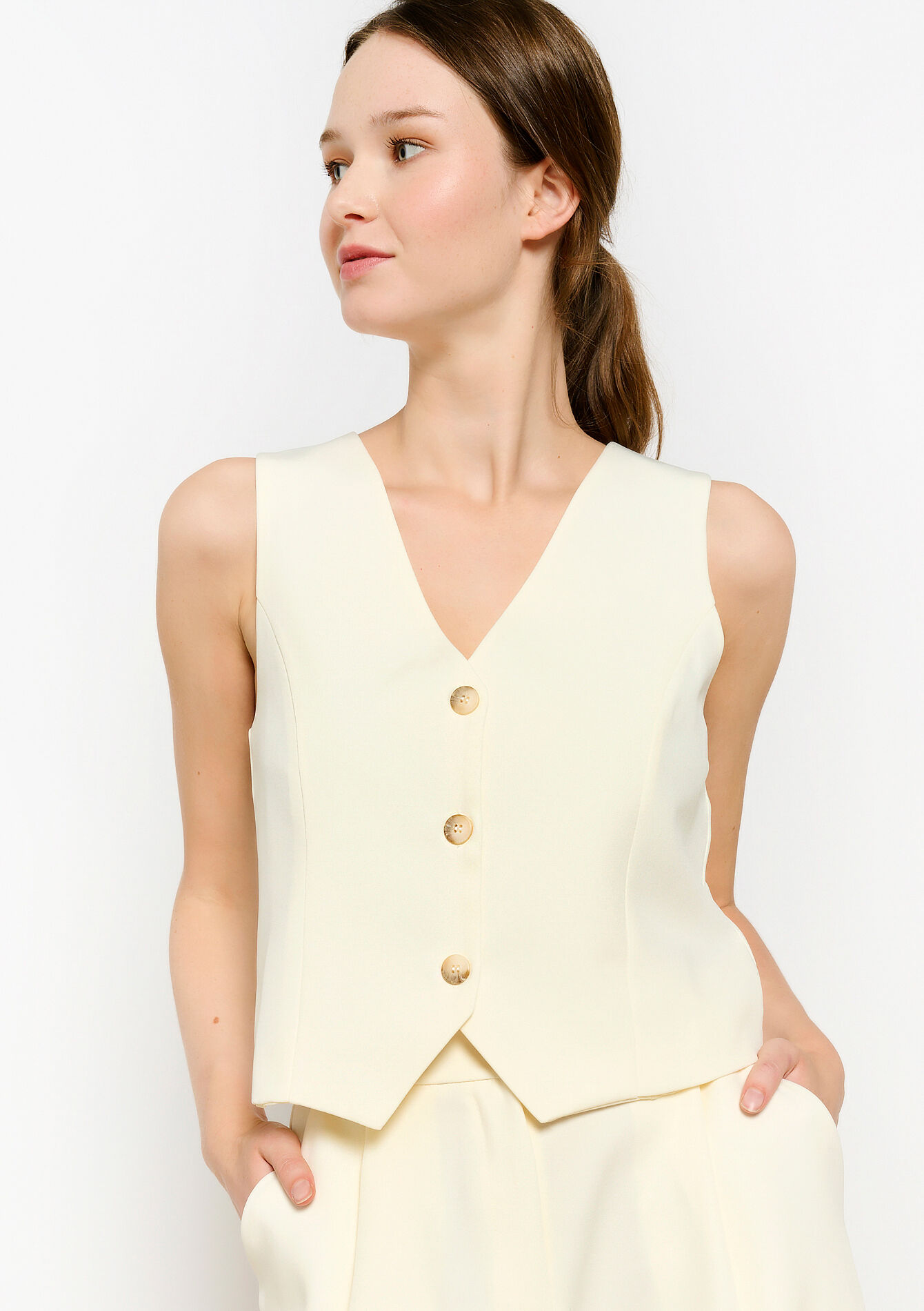 Veston avec boutons, Veston avec boutons - VANILLA WHITE - 09001422_1013