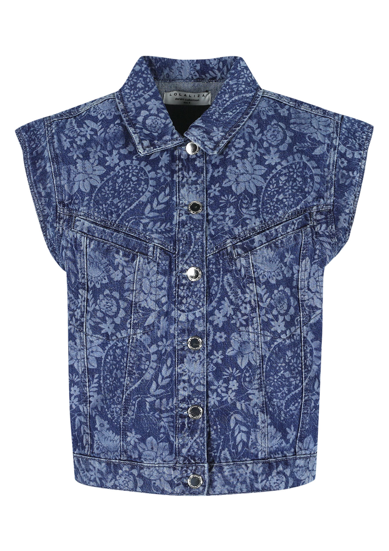 Veste en jean sans manches, Veste en jean sans manches - MEDIUM BLUE - 09100978_0500