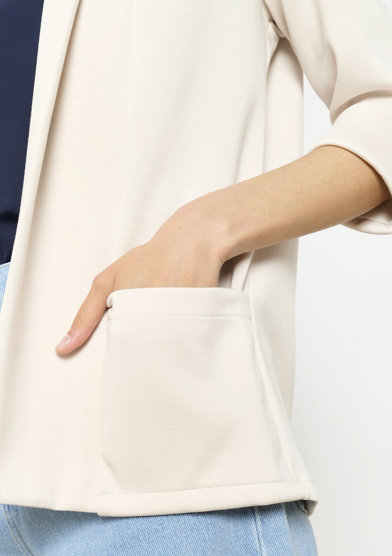 Veste fluide mi-longue, undefined - LT BEIGE - undefined