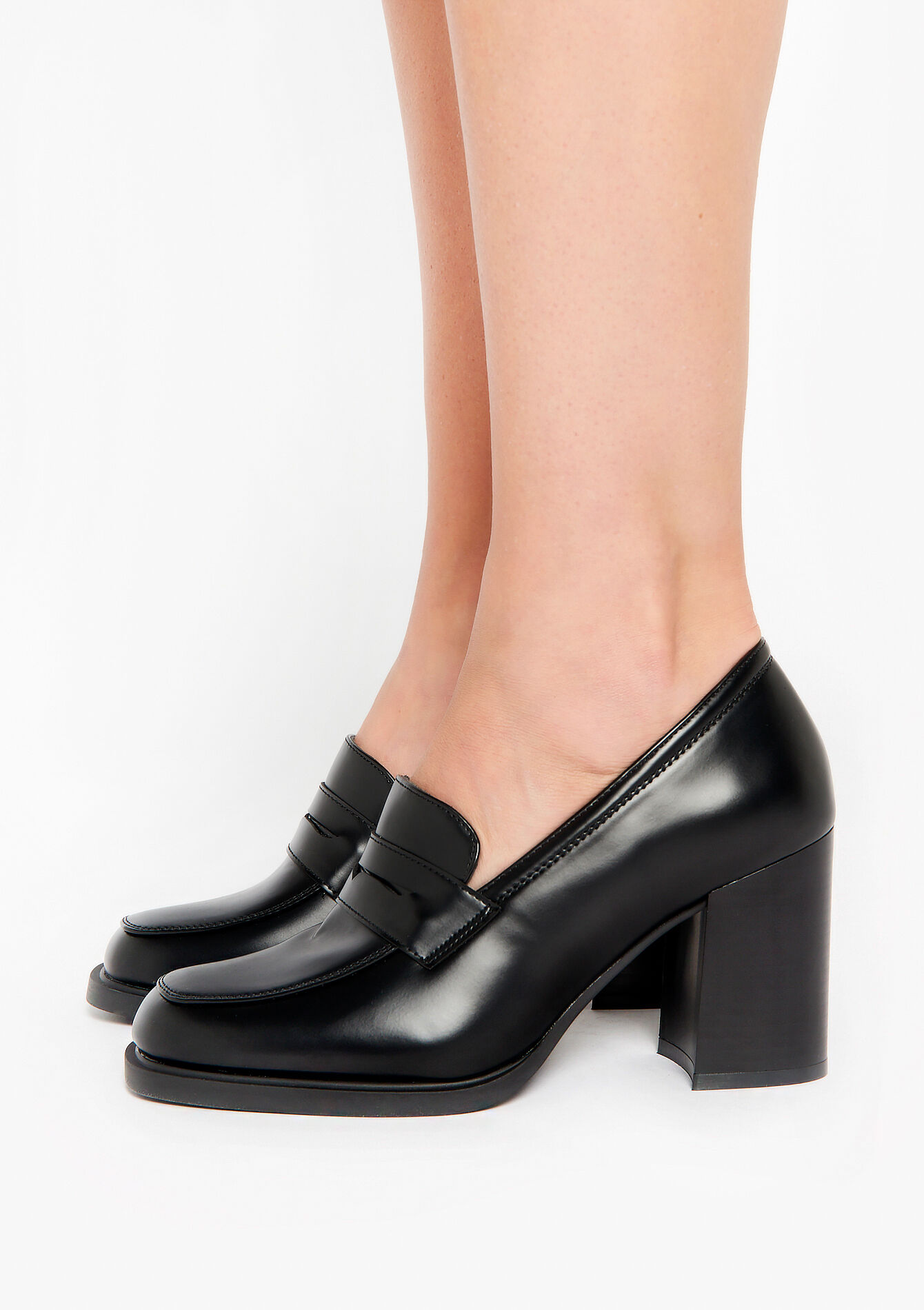 Moccasins with heels, Moccasins with heels - BLACK - 13000711_1119