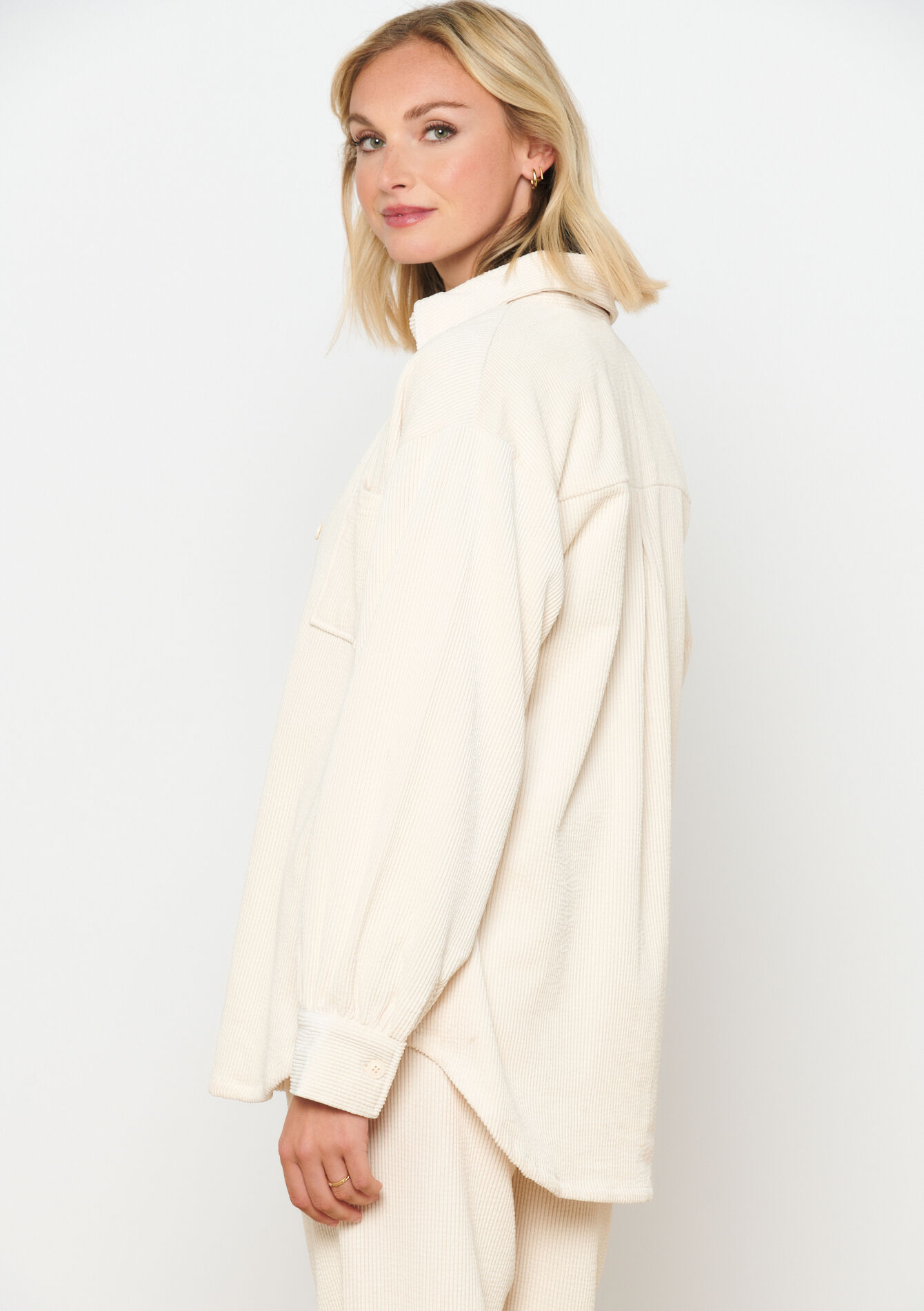 Corduroy shirt, Corduroy shirt - VANILLA WHITE - 15100235_1013