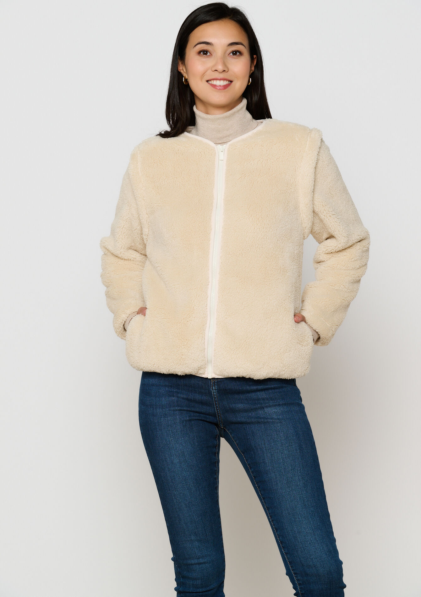 Fleece met afneembare mouwen, Fleece met afneembare mouwen, , back