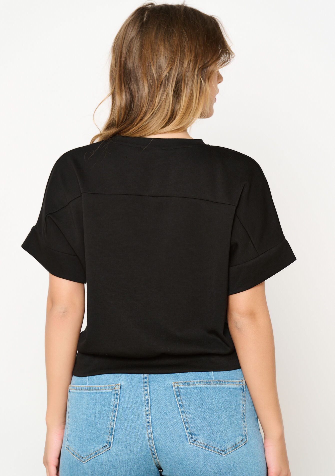 T-shirt en sweat, T-shirt en sweat - BLACK - 15100315_1119