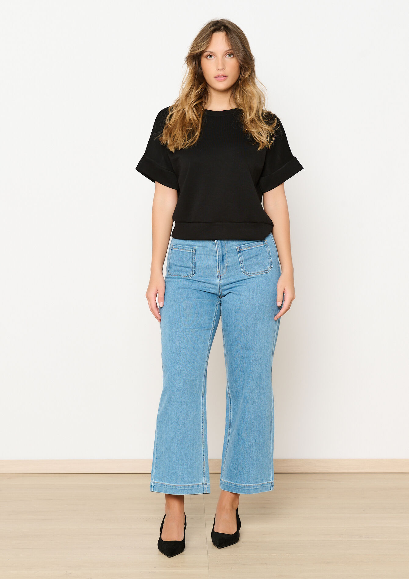 T-shirt en sweat, T-shirt en sweat - BLACK - 15100315_1119