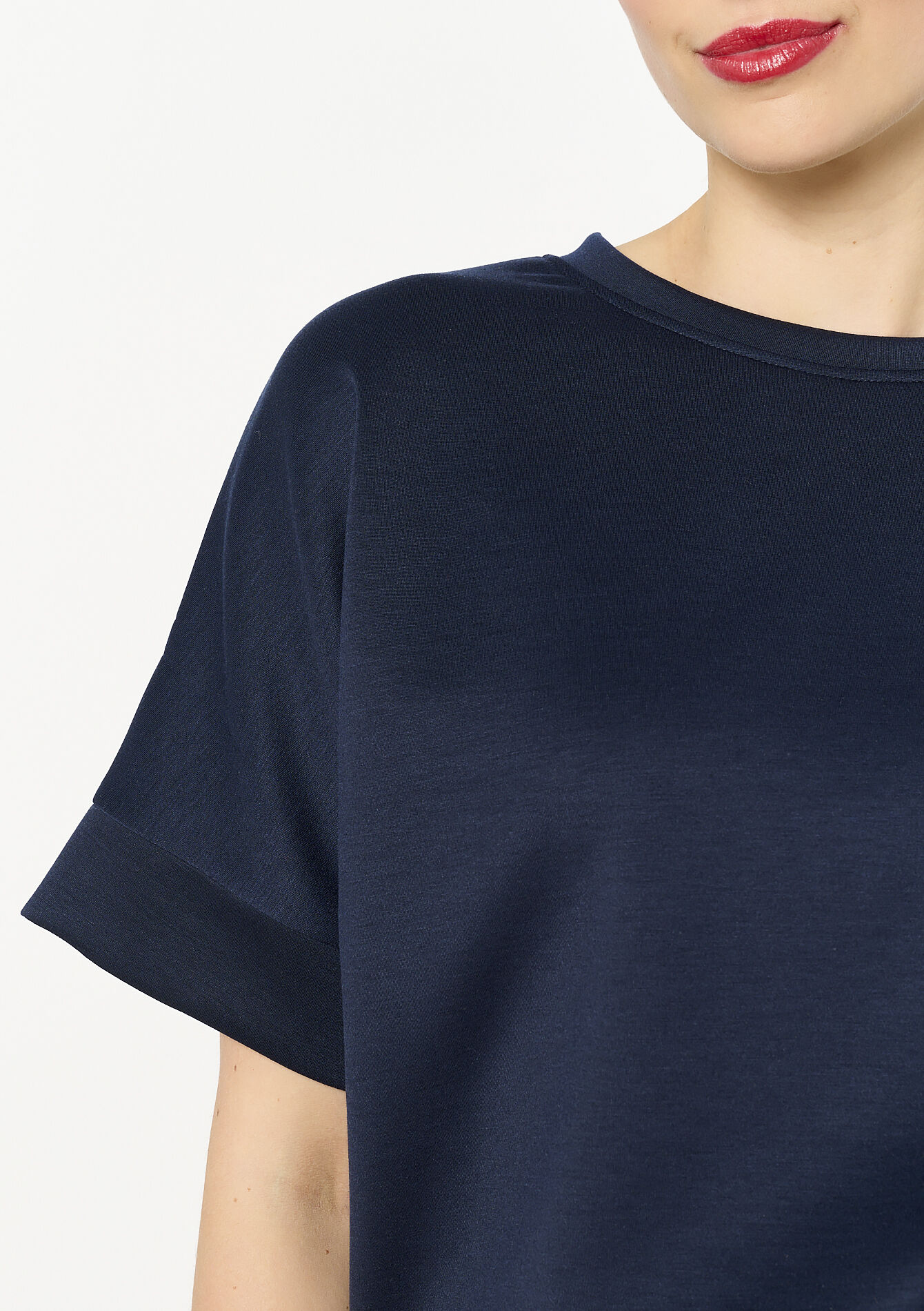 T-shirt en sweat, undefined - NAVY BASIC - undefined