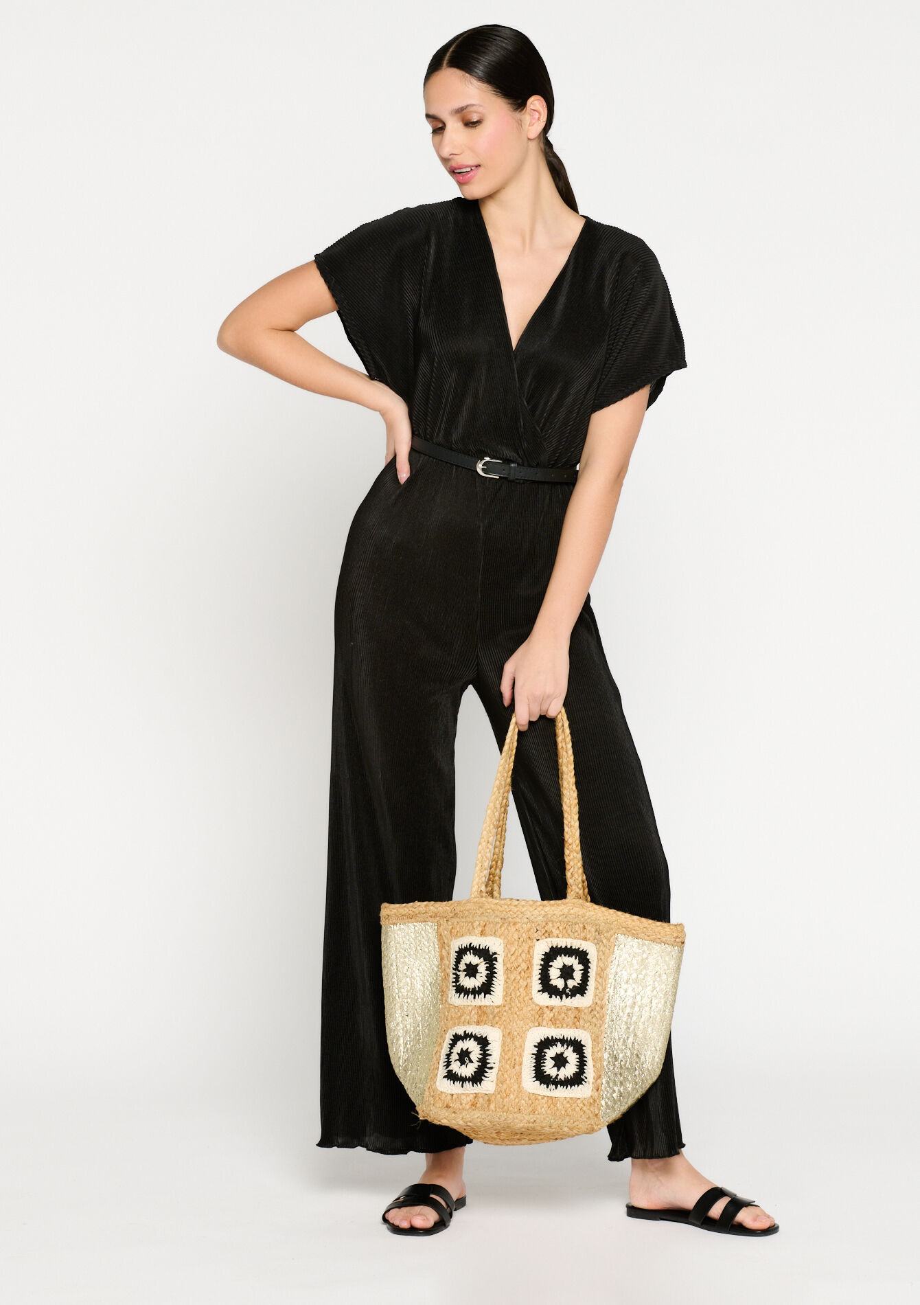 Gehaakte tas, Gehaakte tas - BLACK - 1080598