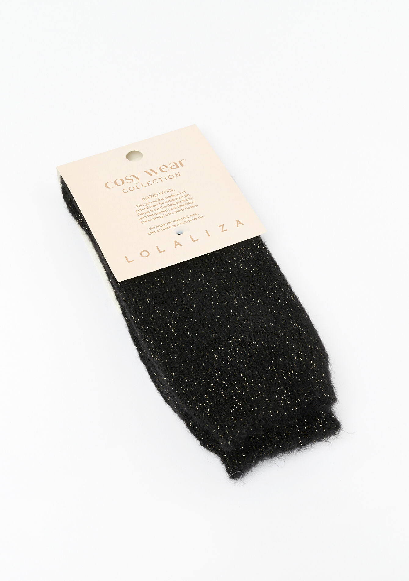 Wool socks with lurex, Wool socks with lurex - BLACK - 1084991